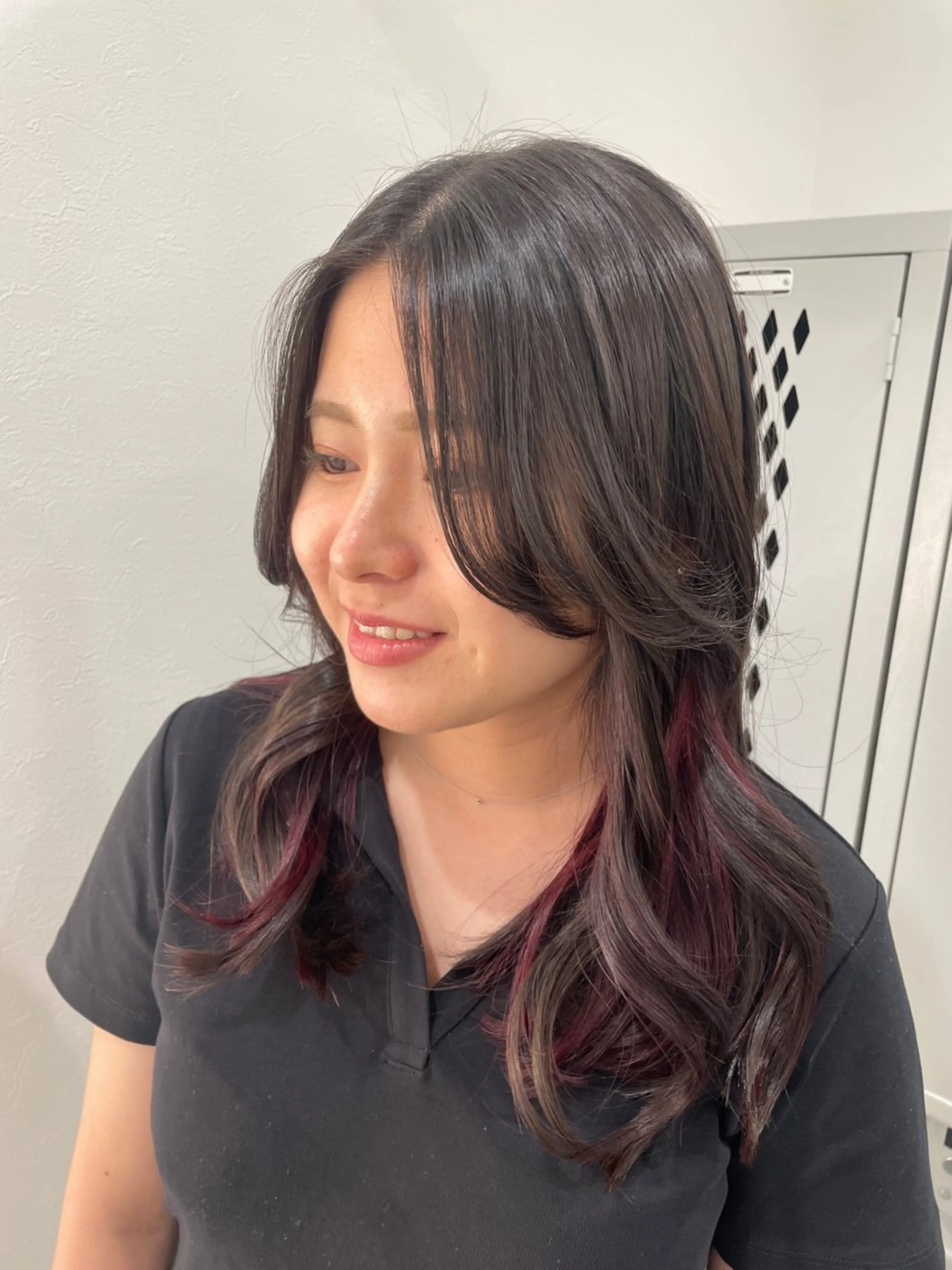 ミディアム カラー ヘアアレンジ ブリーチ ケアブリーチ ボブ 韓国風ヘア レイヤーカット 💝似合わせカット& カラーＵｒｕｎａ💝のヘアスタイル