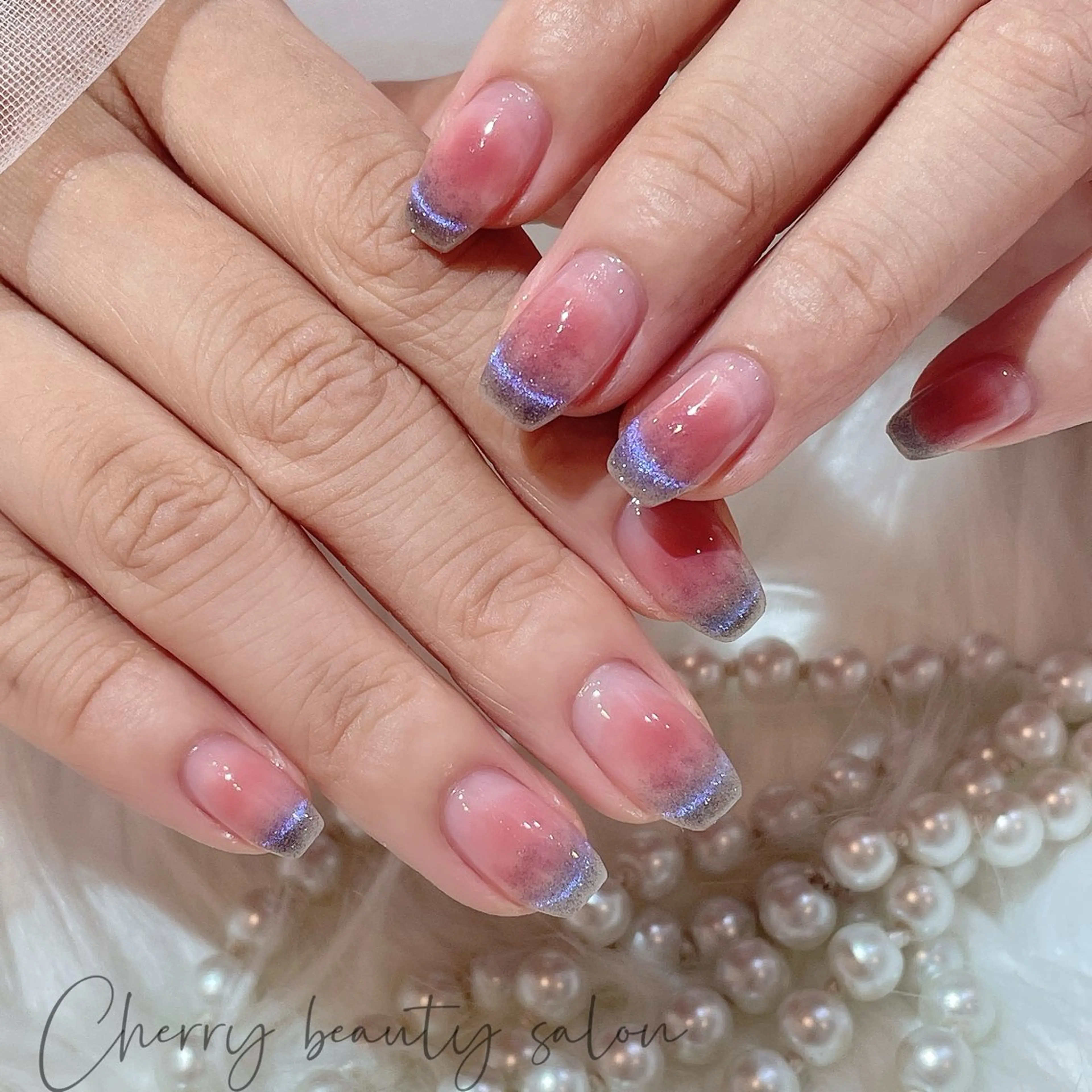 ネイル アートネイル フットネイル ジェルネイル キラキラネイル 韓国ネイル SAKURA 🍒のネイルデザイン