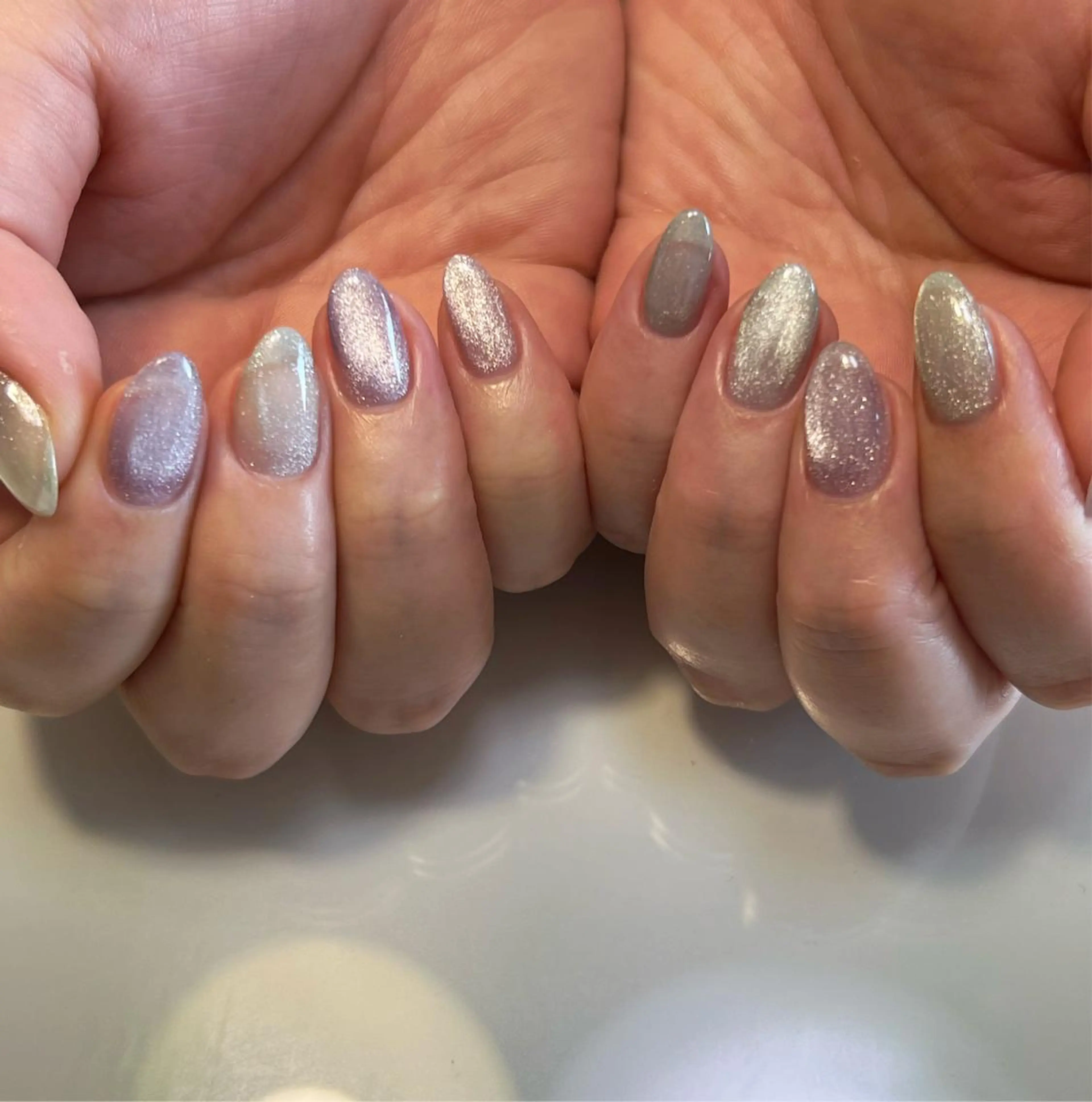 ネイル 韓国ネイル マグネットネイル Crea la Luce宗像店所属・武藤 茉紀のネイルデザイン