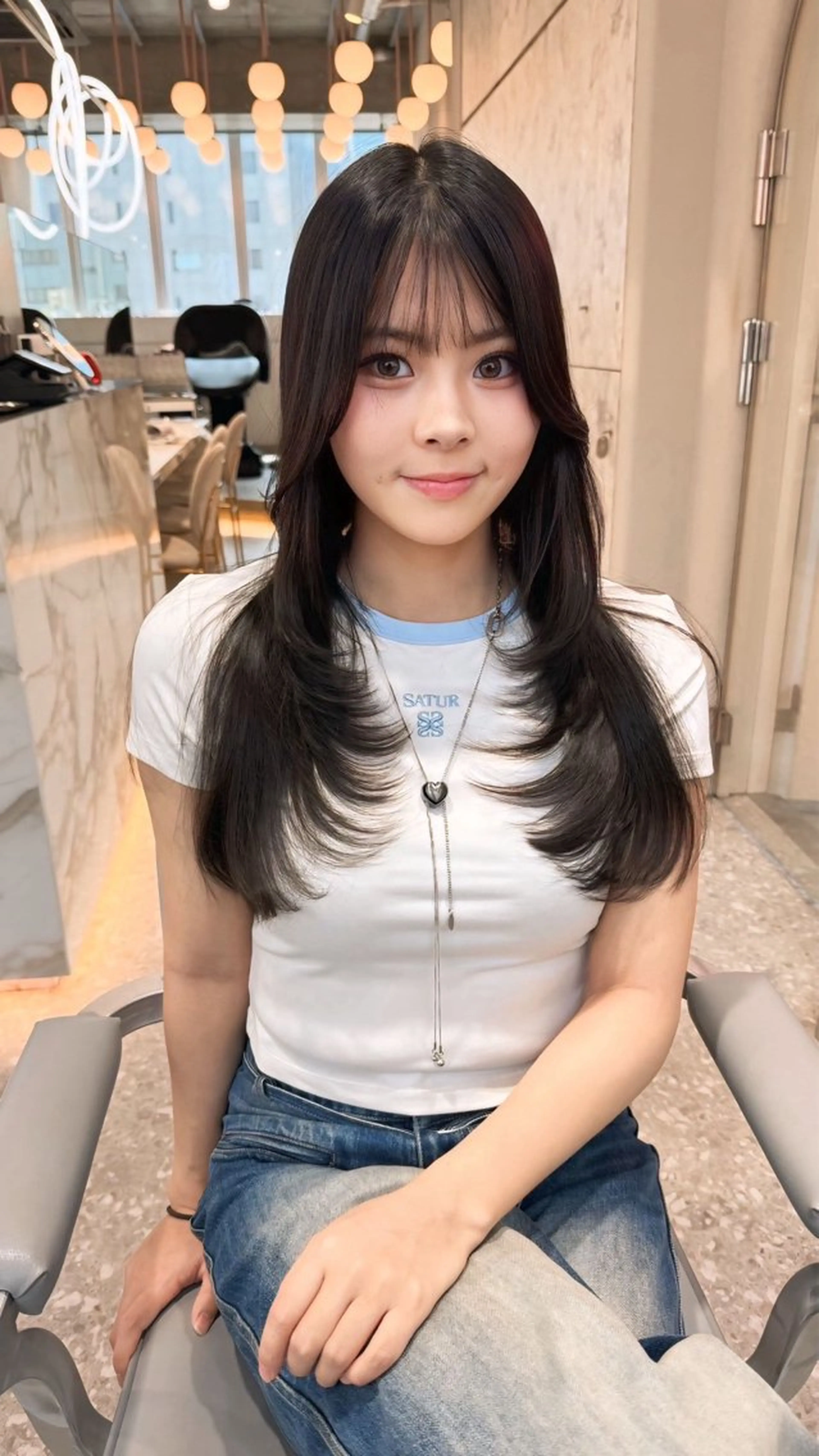 ロング Hello by Sea所属・髪質改善/縮毛矯正 /レイヤー/宮崎直弥のヘアスタイル