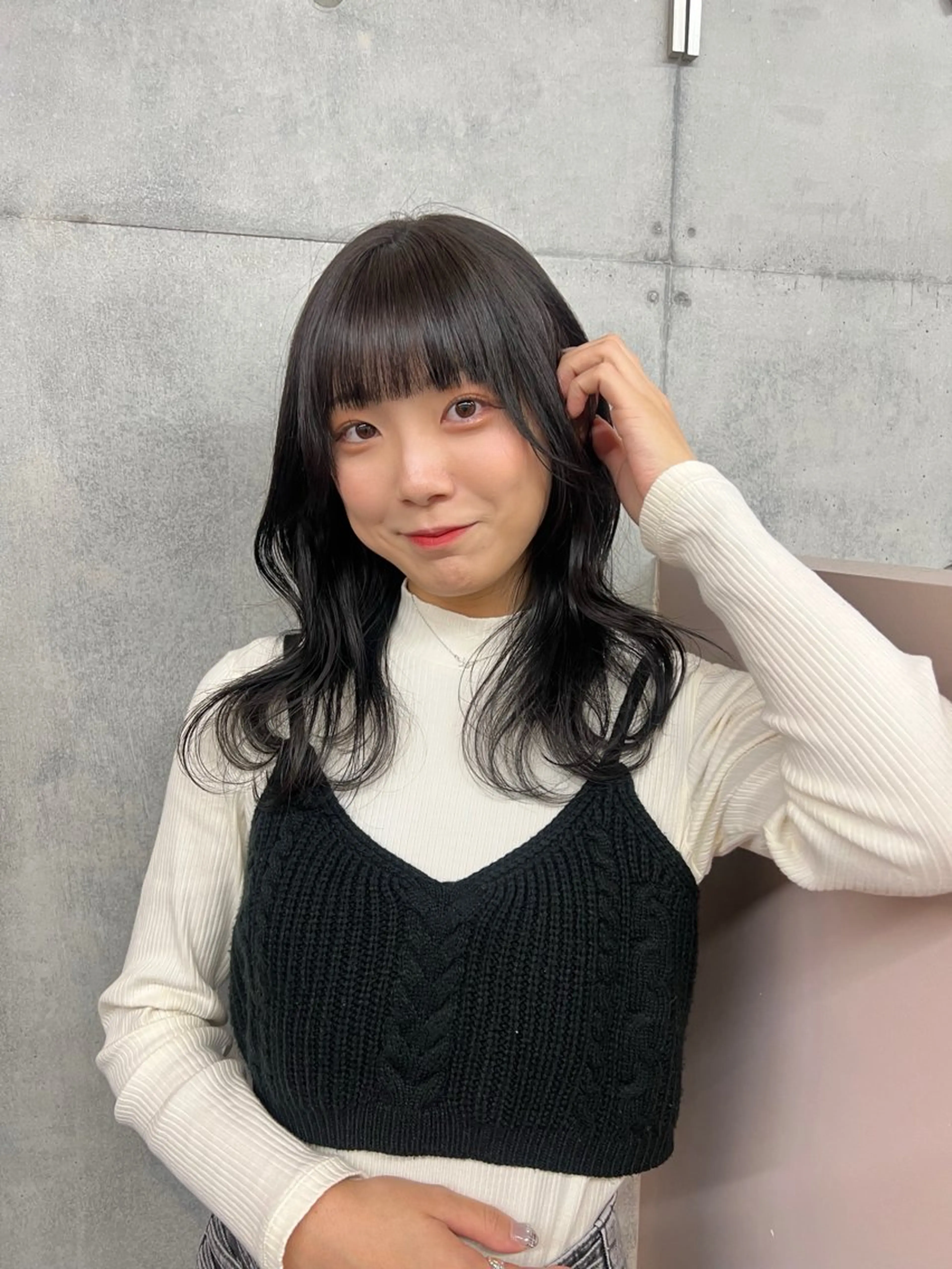 ロング カット ヘアカラー トリートメント カコ/レイヤーカット ヘアアレンジのヘアスタイル