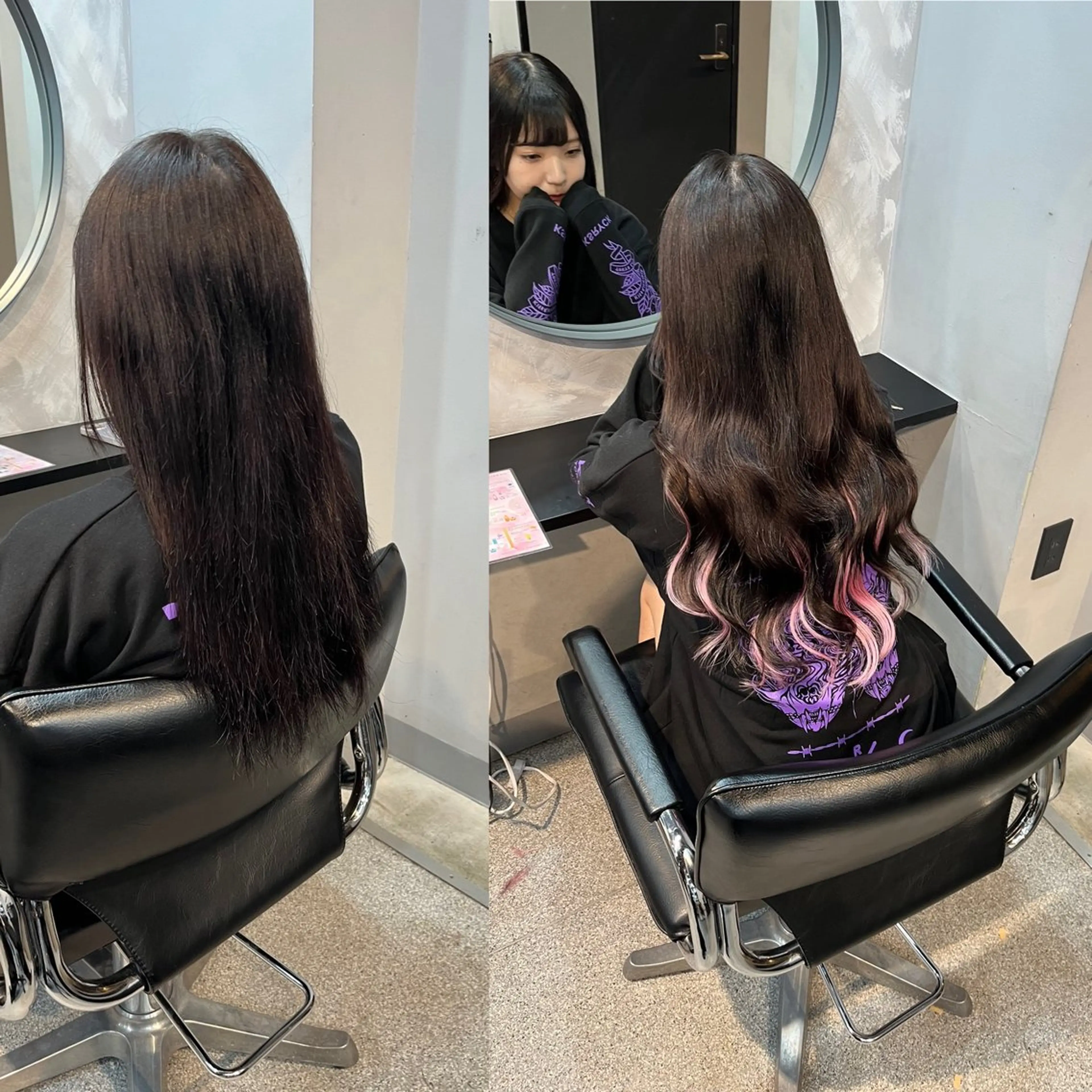 セミロング エクステ 濱川響太レディース カットモデルのヘアスタイル