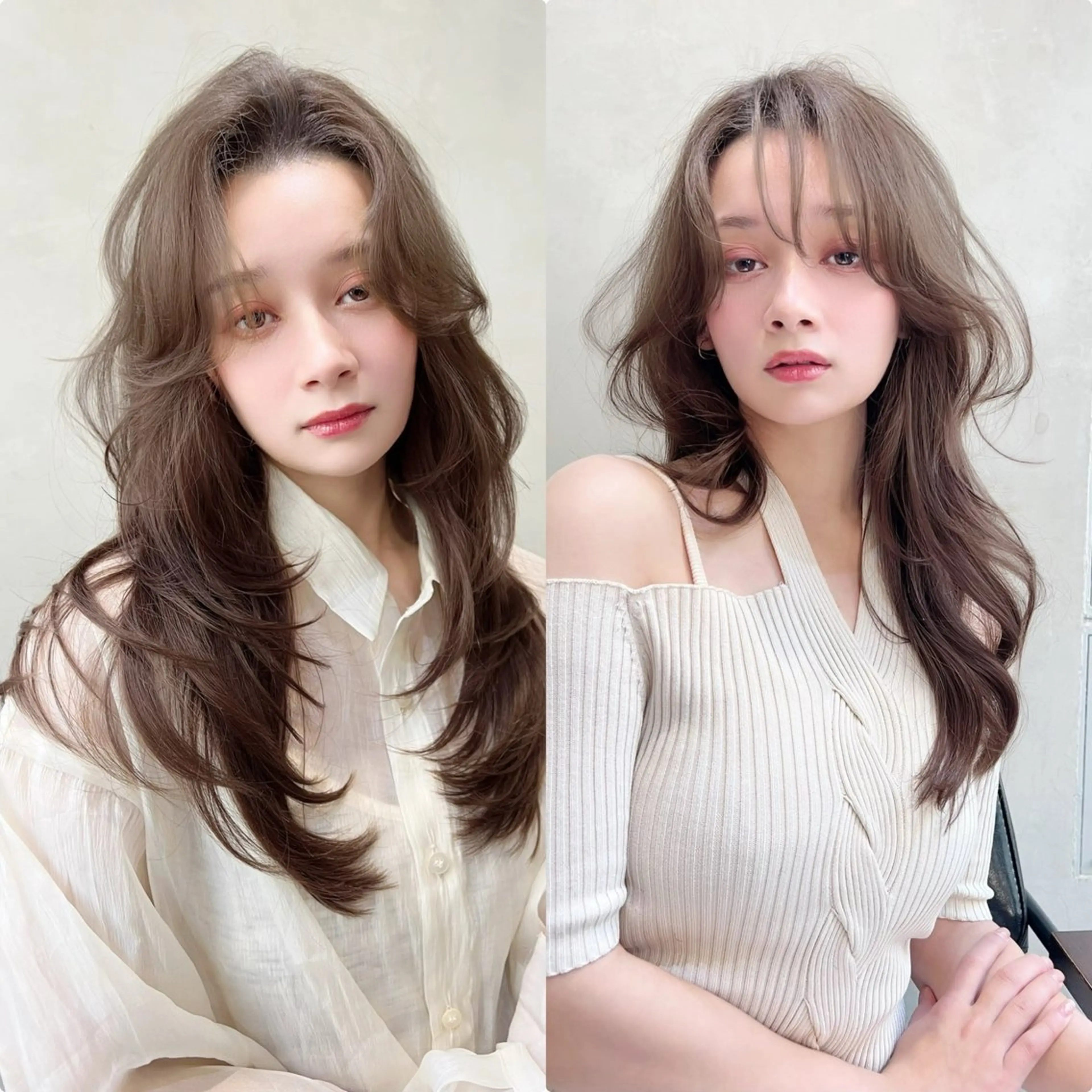 セミロング カット ヘアカラー トリートメント Ameri/髪質改善 /韓国ヘア🇰🇷のヘアスタイル