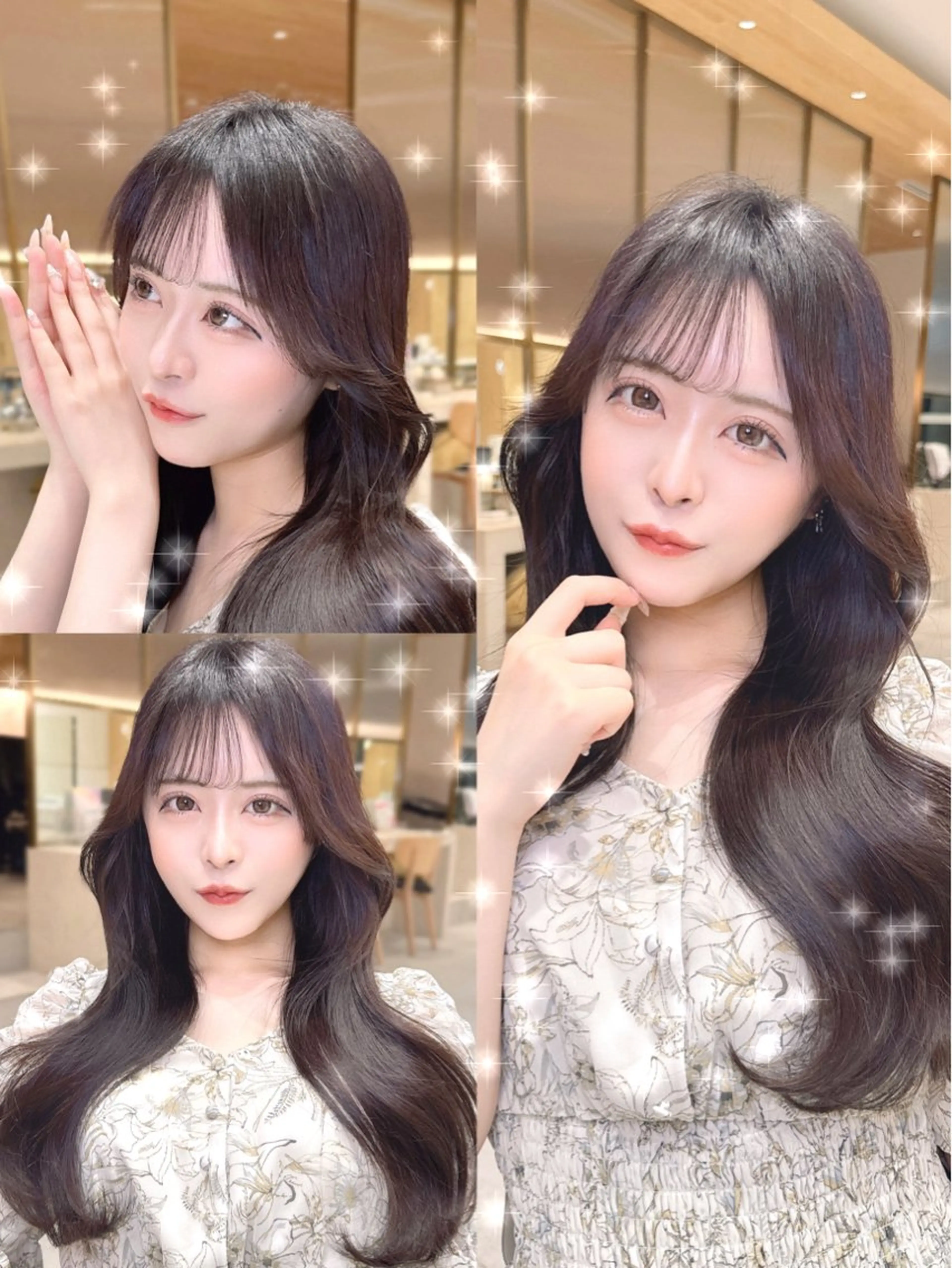 ロング カラー カット ヘアカラー トリートメント ヘッドスパ ヘアセット 韓国ヘア/レイヤー/ 顔まわり/りょーとのヘアスタイル