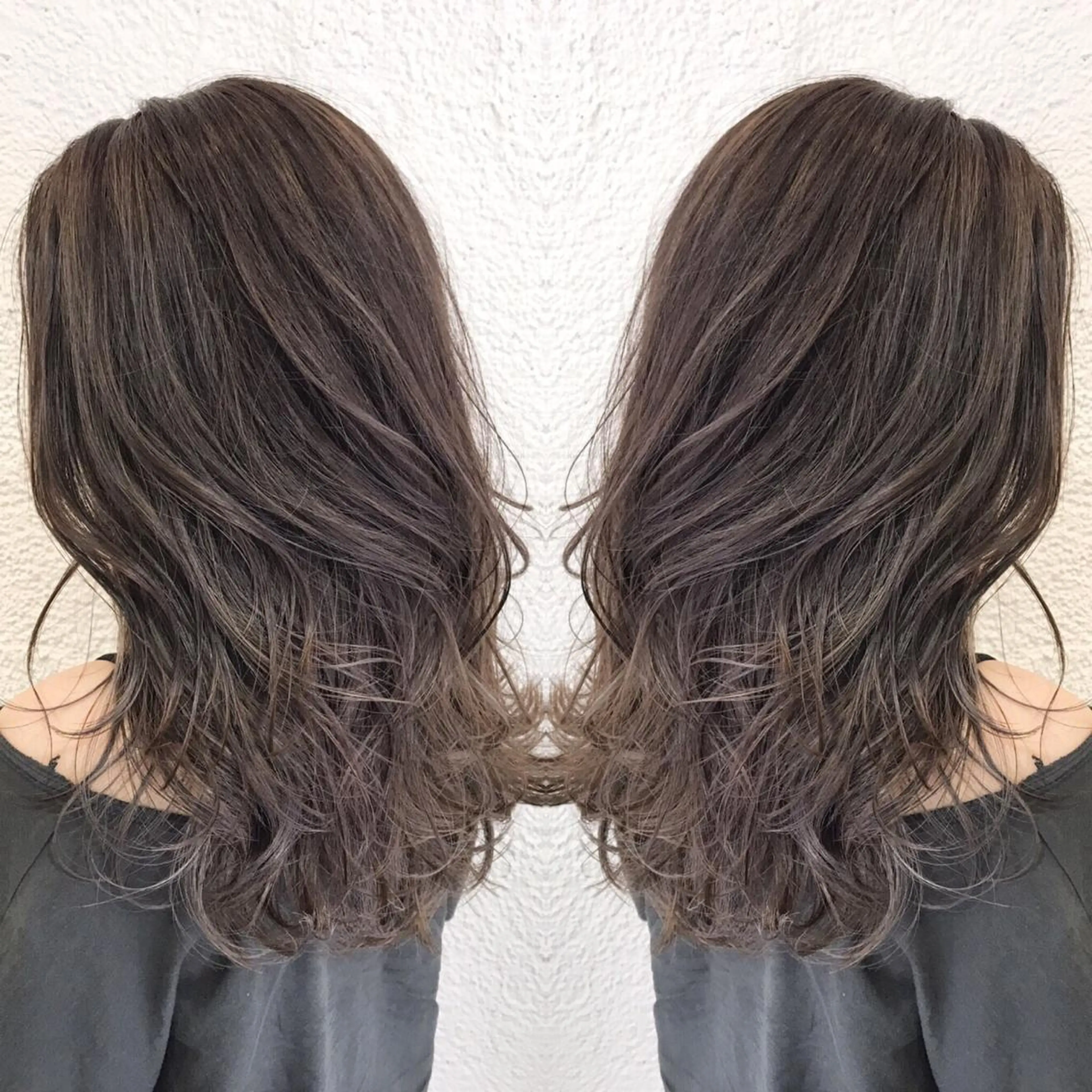 セミロング カラー シールエクステ⭐️ オオミタクヤのヘアスタイル