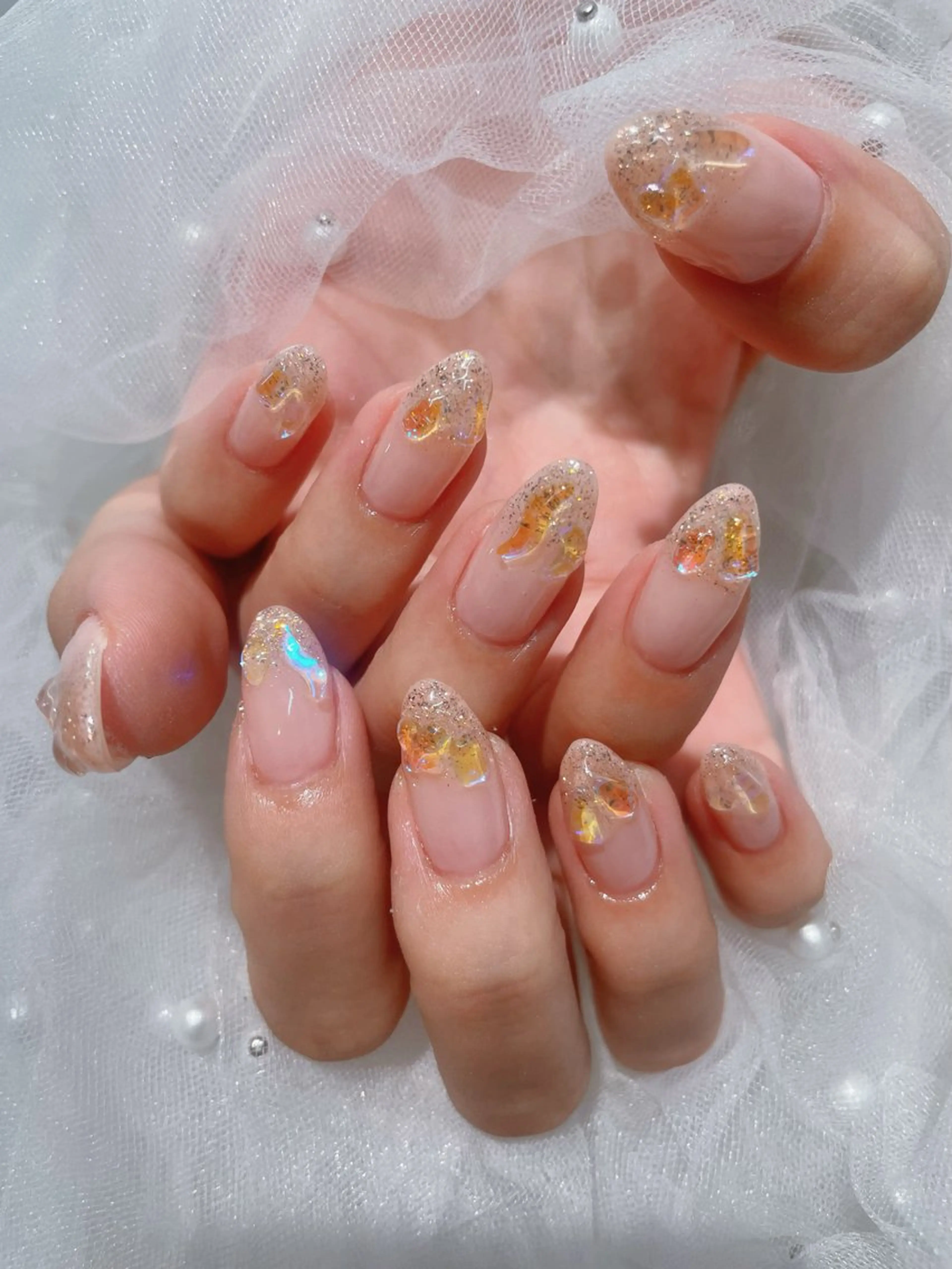 ネイル 氷ネイル・うるうるネイル I-nail Moeのネイルデザイン