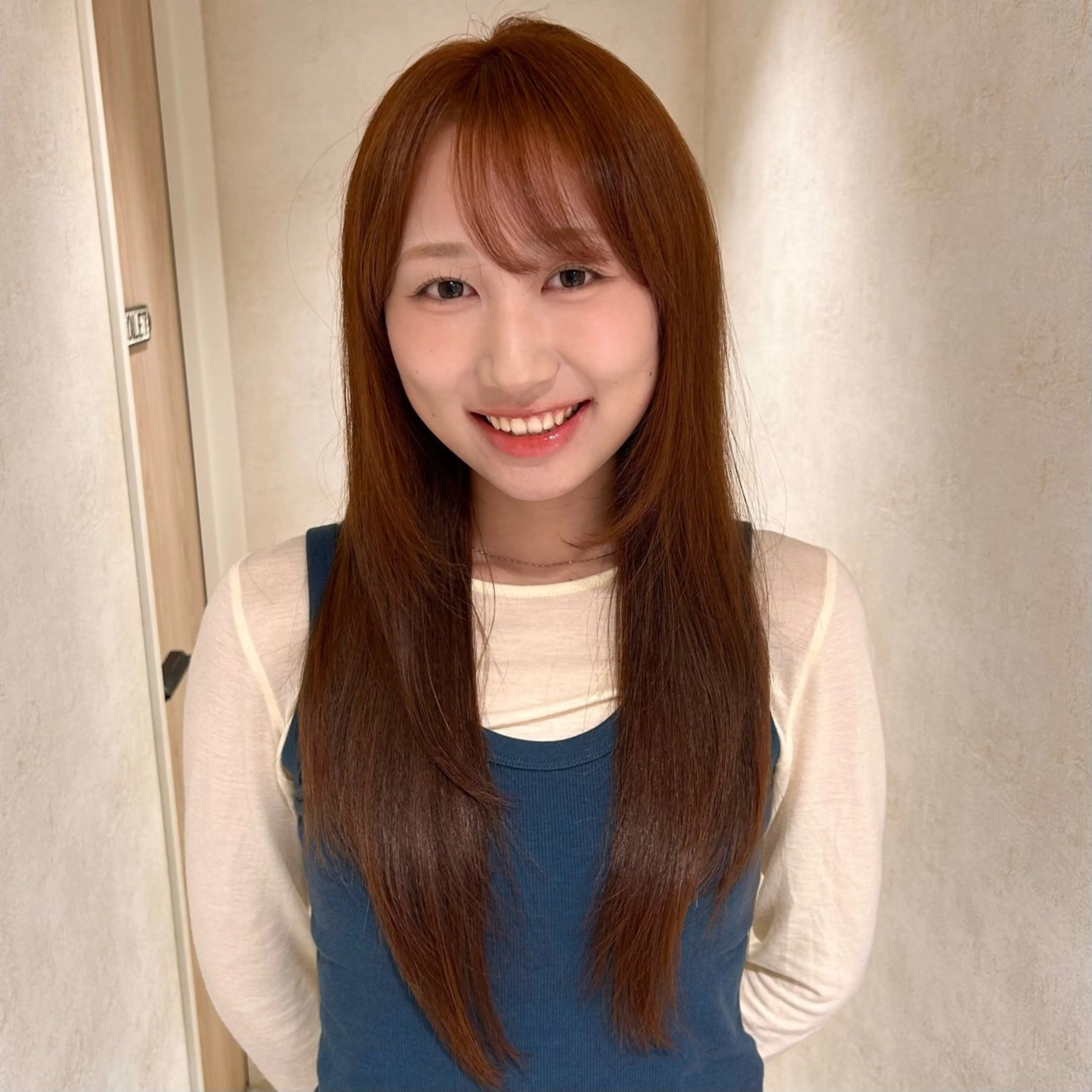 ロング カラー ブラウンカラー オレンジ オレンジブラウン ピンクカラー カット ヘアカラー ブラウンカラー🤎 ニュアンスヘア🪽のヘアスタイル