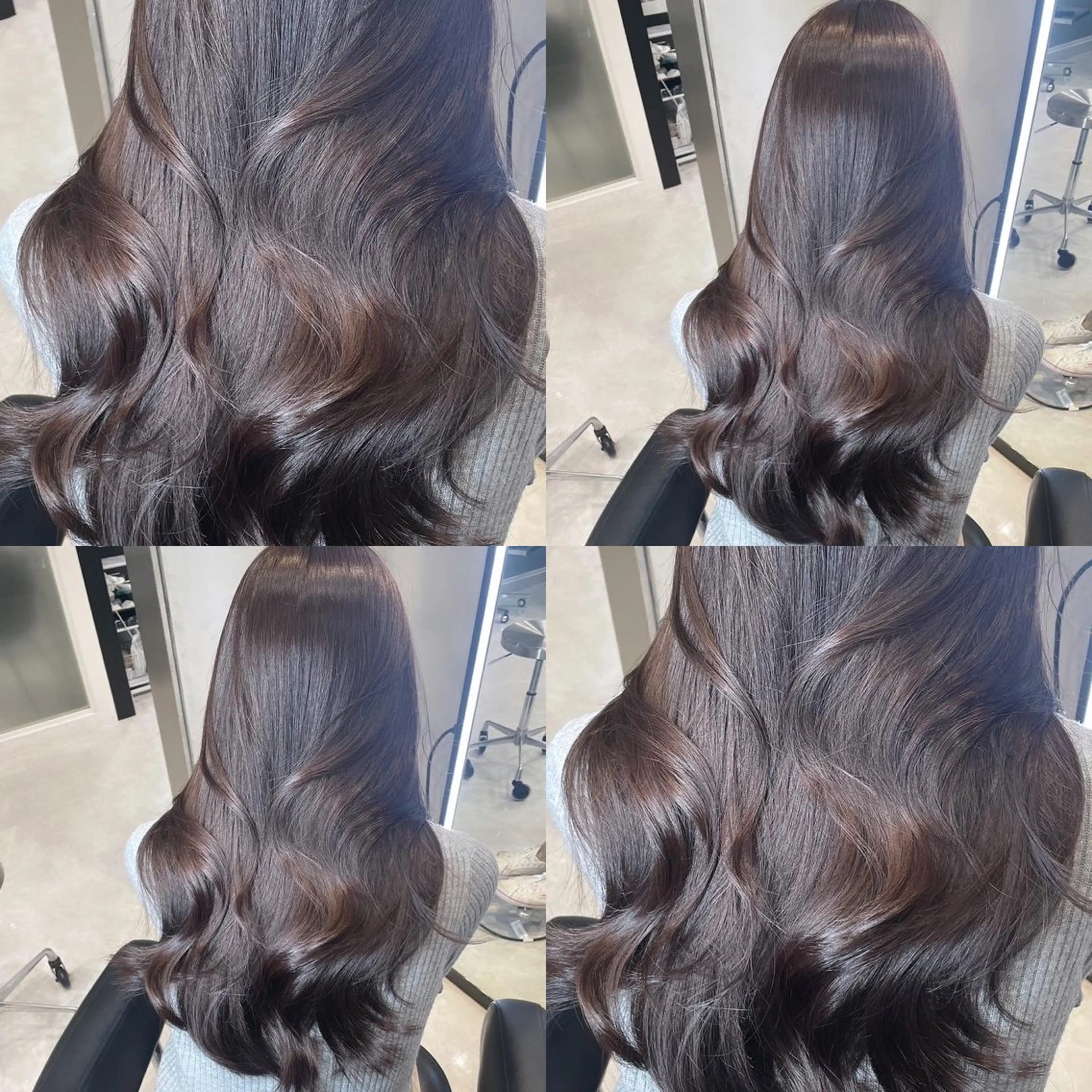 ロング カット ヘアカラー 韓国ヘア🇰🇷 YURIYAのヘアスタイル