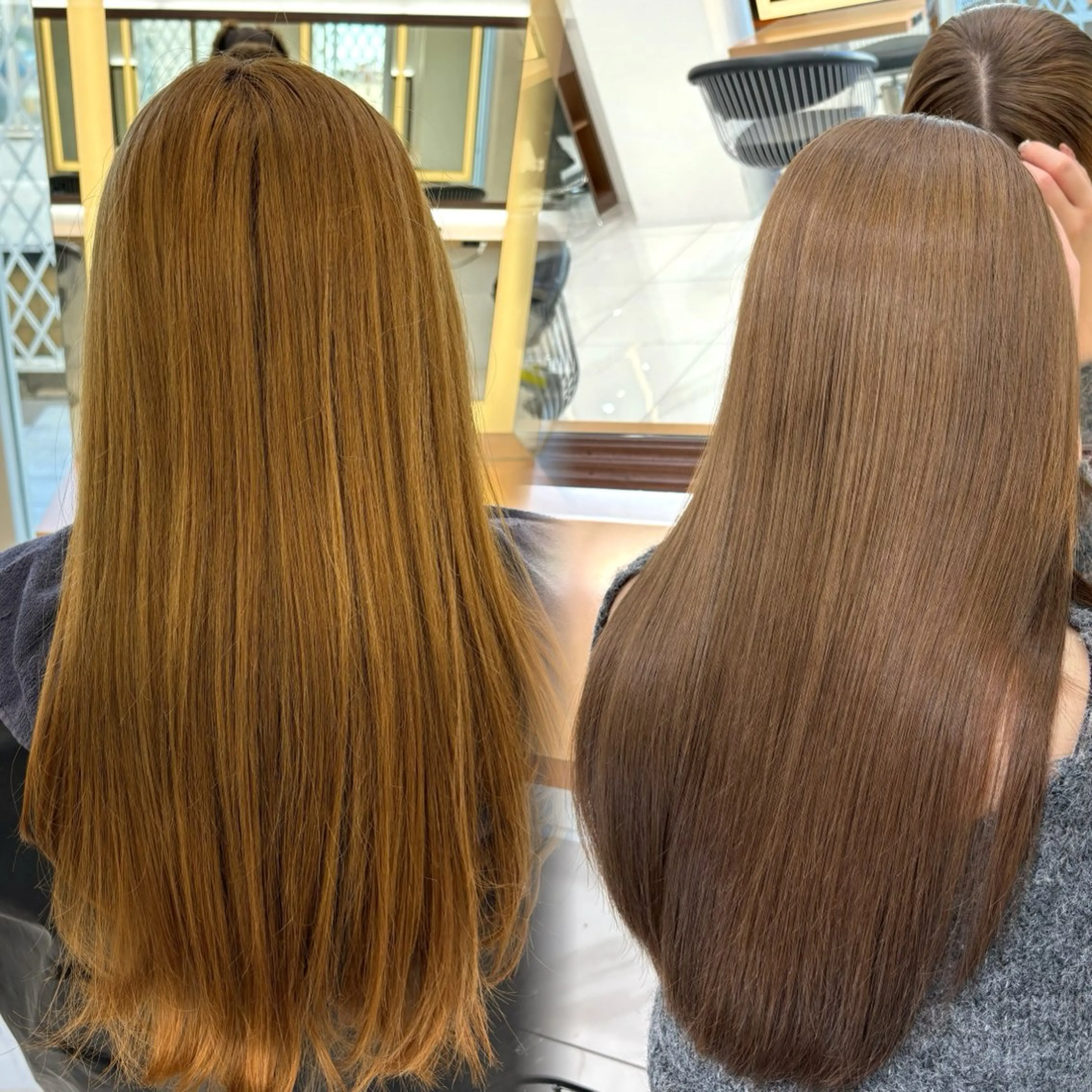 セミロング 髪質改善 トリートメント 酸熱トリートメント ヘアカラー トリートメント Miyu’s所属・縮毛矯正特化 髪質改善辻良輝のヘアスタイル