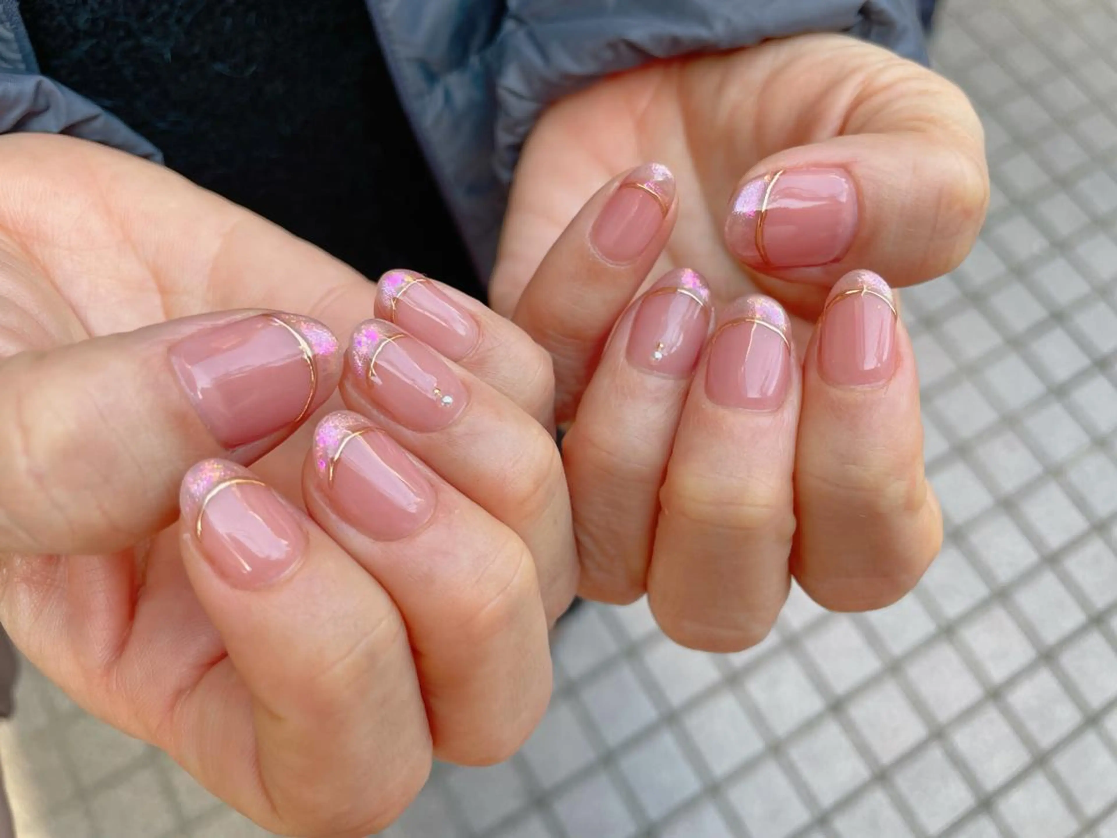 ネイル オーロラネイル 桜ネイル フラワーネイル フットネイル マグネットネイル nailroom  OHANA所属・nailroom OHANA🌴のネイルデザイン
