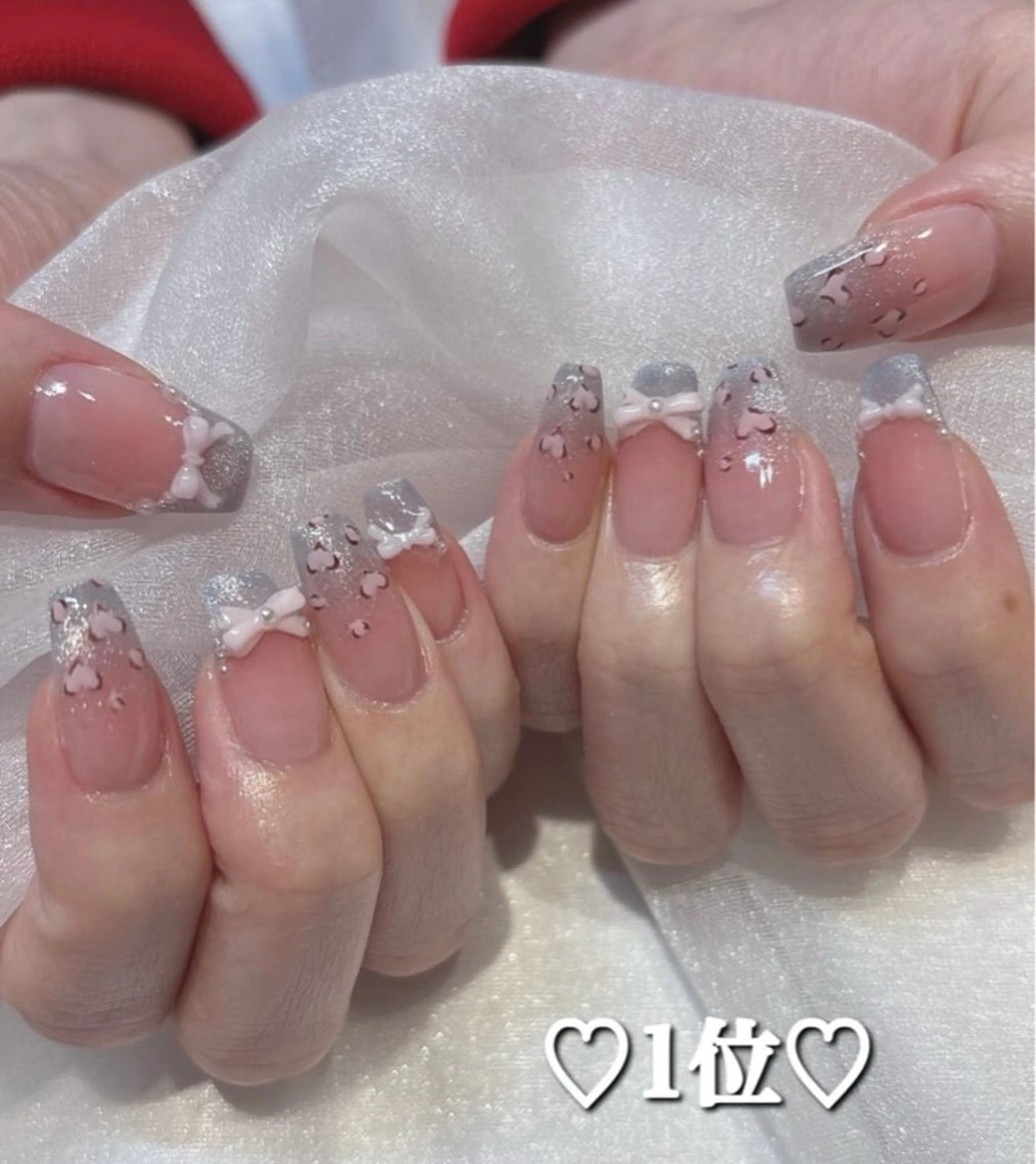 ネイル オーロラネイル チークネイル 長さ出し フットネイル フレンチネイル ハンドネイル Lee Nails チップ長さだし専門店のネイルデザイン