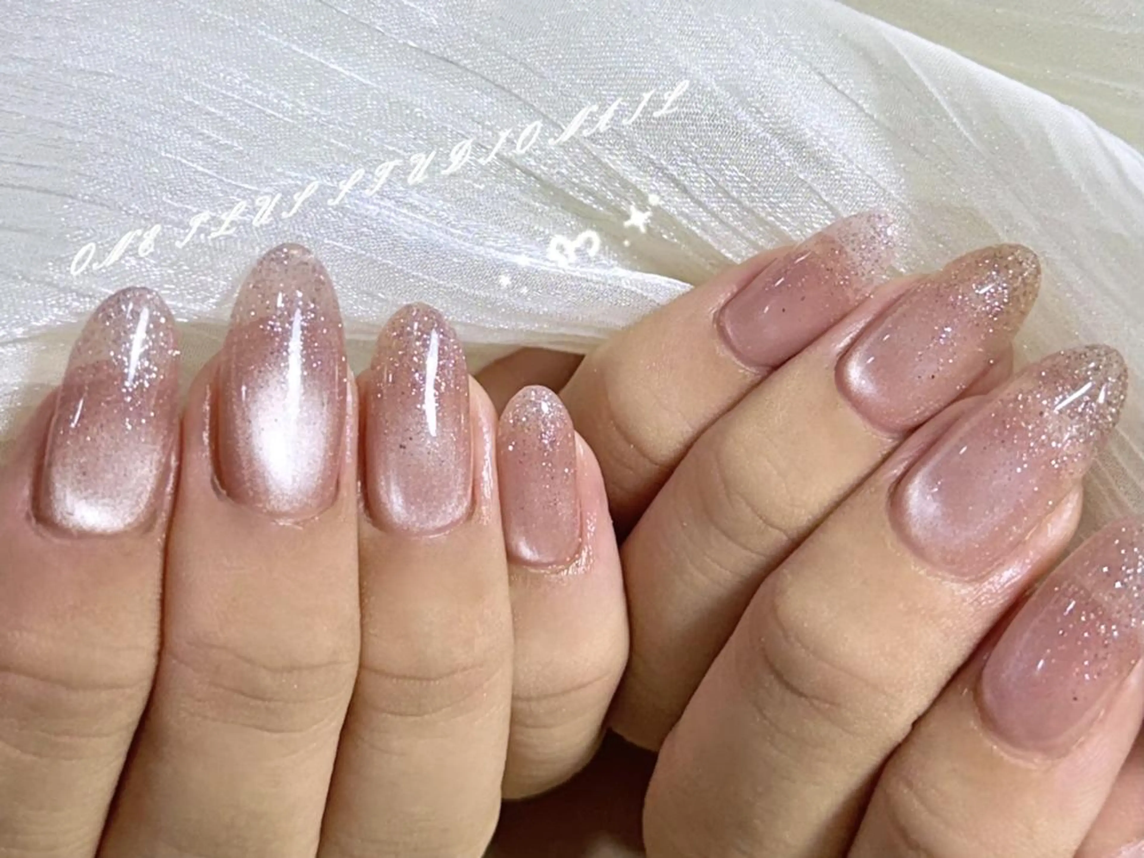 ネイル アニマル柄 ボルドー ブラウン フレンチネイル マグネットネイル One plus StudioNailのネイルデザイン