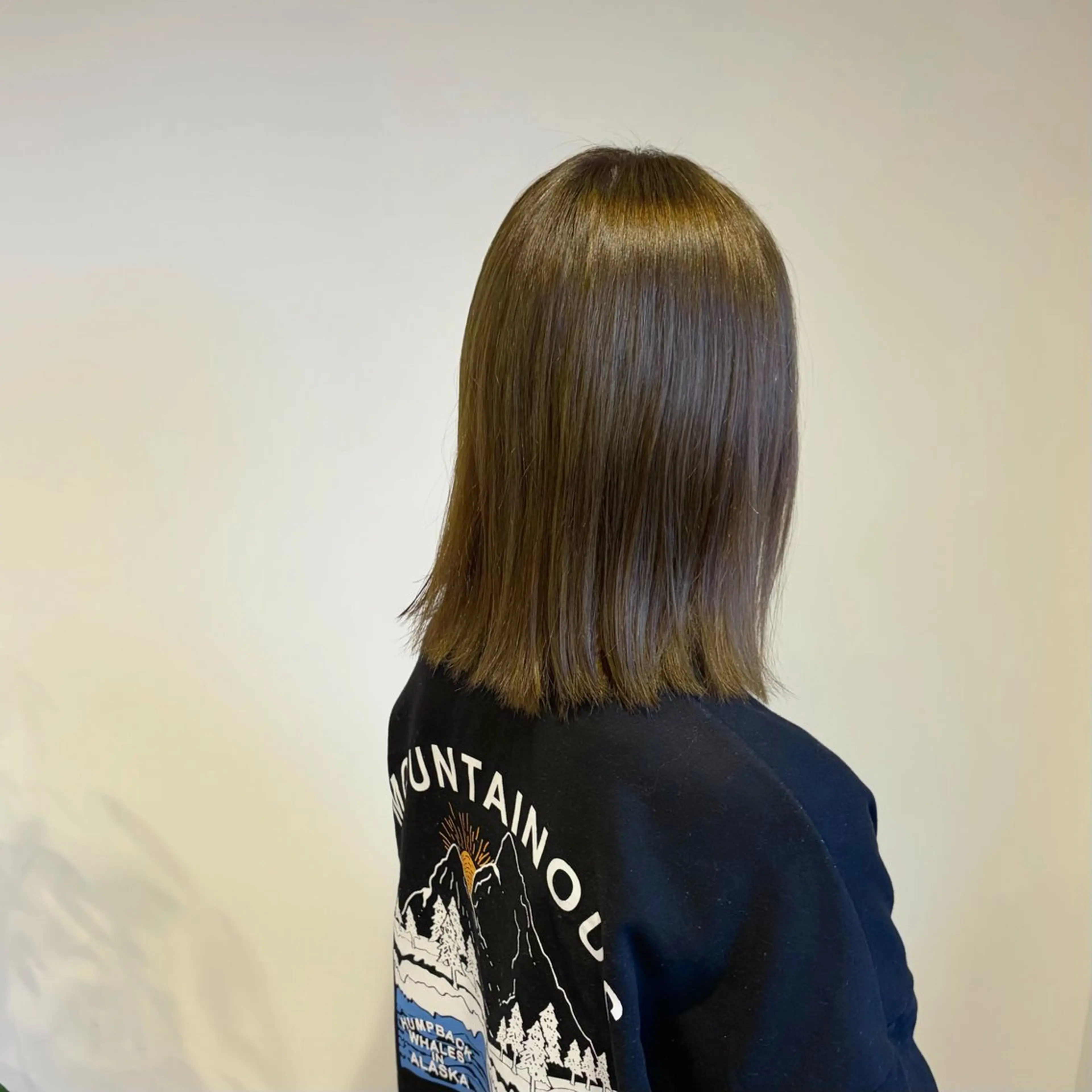 ミディアム カラー ヘアカラー トリートメント 朝野 美華/暖色カラーのヘアスタイル