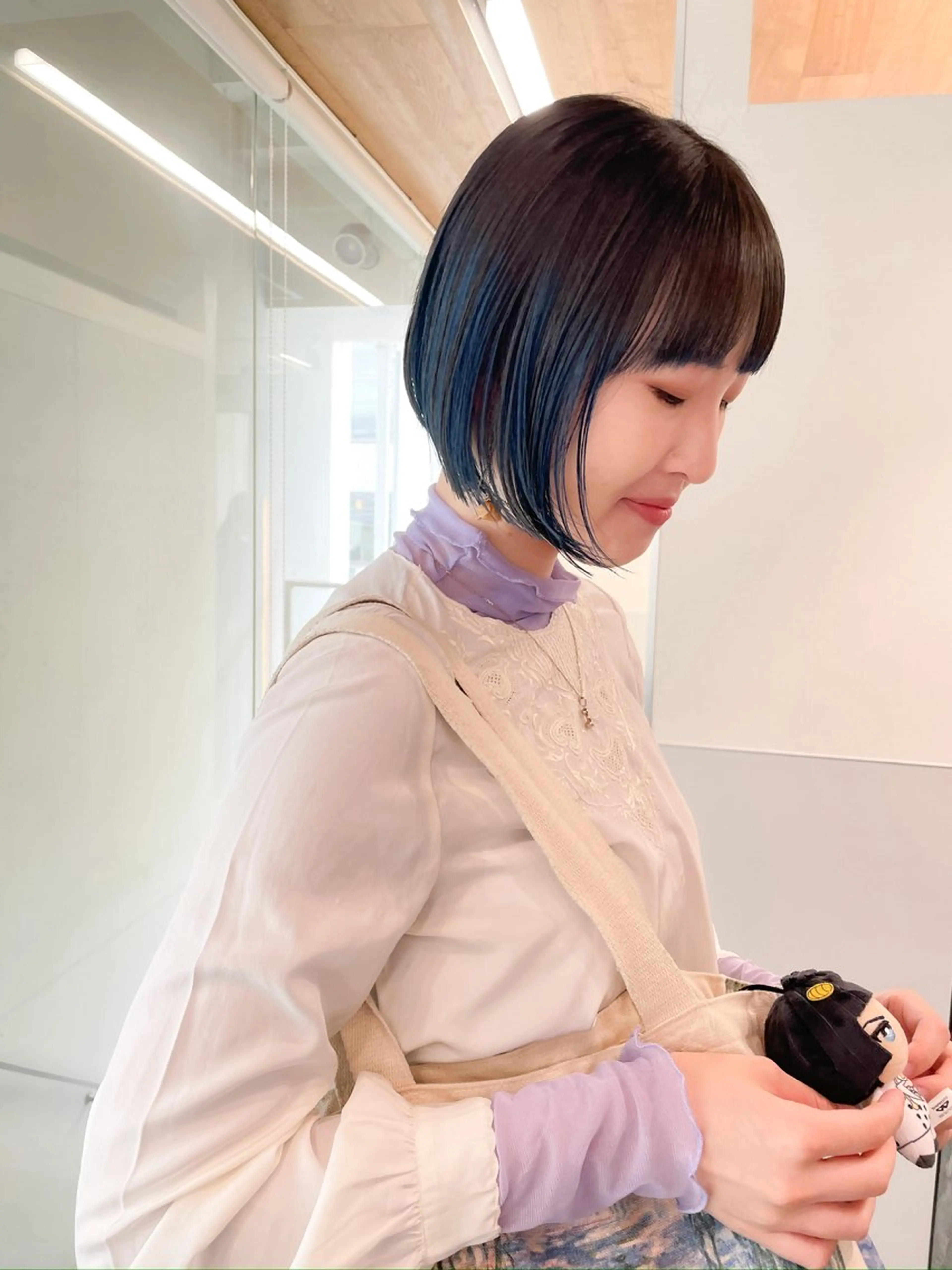 ミディアム カラー パーマ ヘアアレンジ 💖美髪改善💖 辻未侑のヘアスタイル