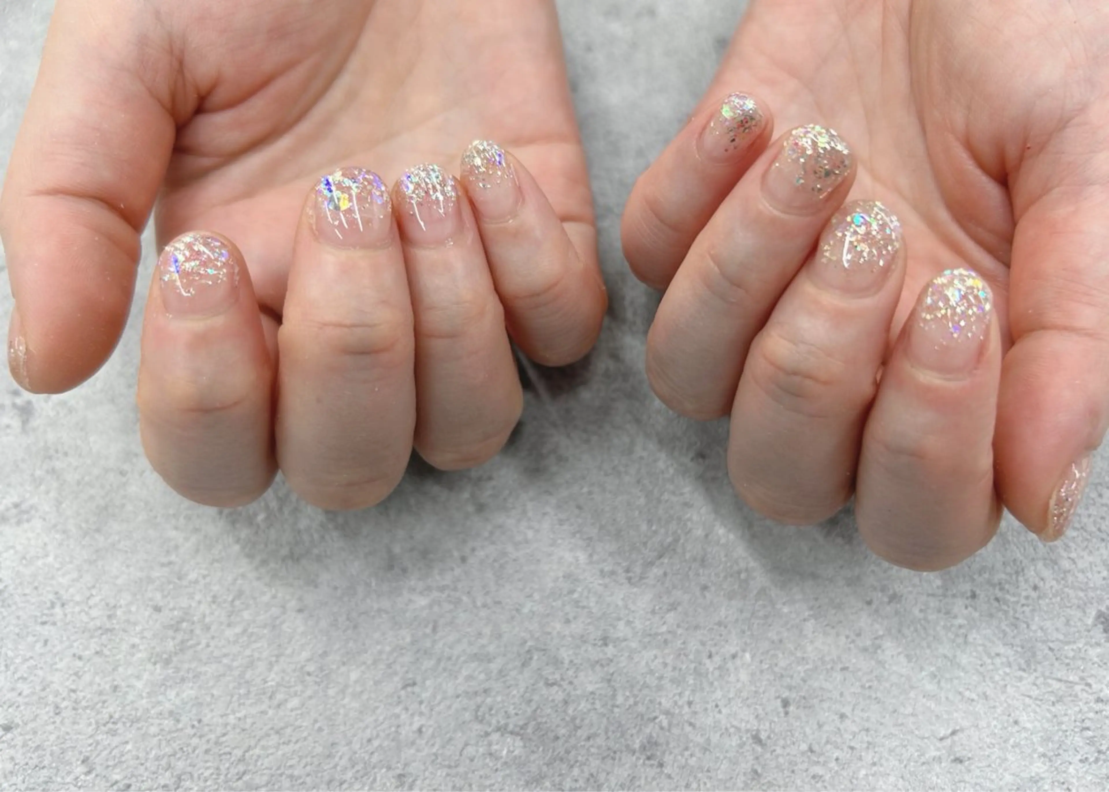 ネイル グラデーション ラメ(グリッター) ラメグラデーション ハンドネイル Nail Salon agré所属・agré ネイルサロン　アグレのネイルデザイン