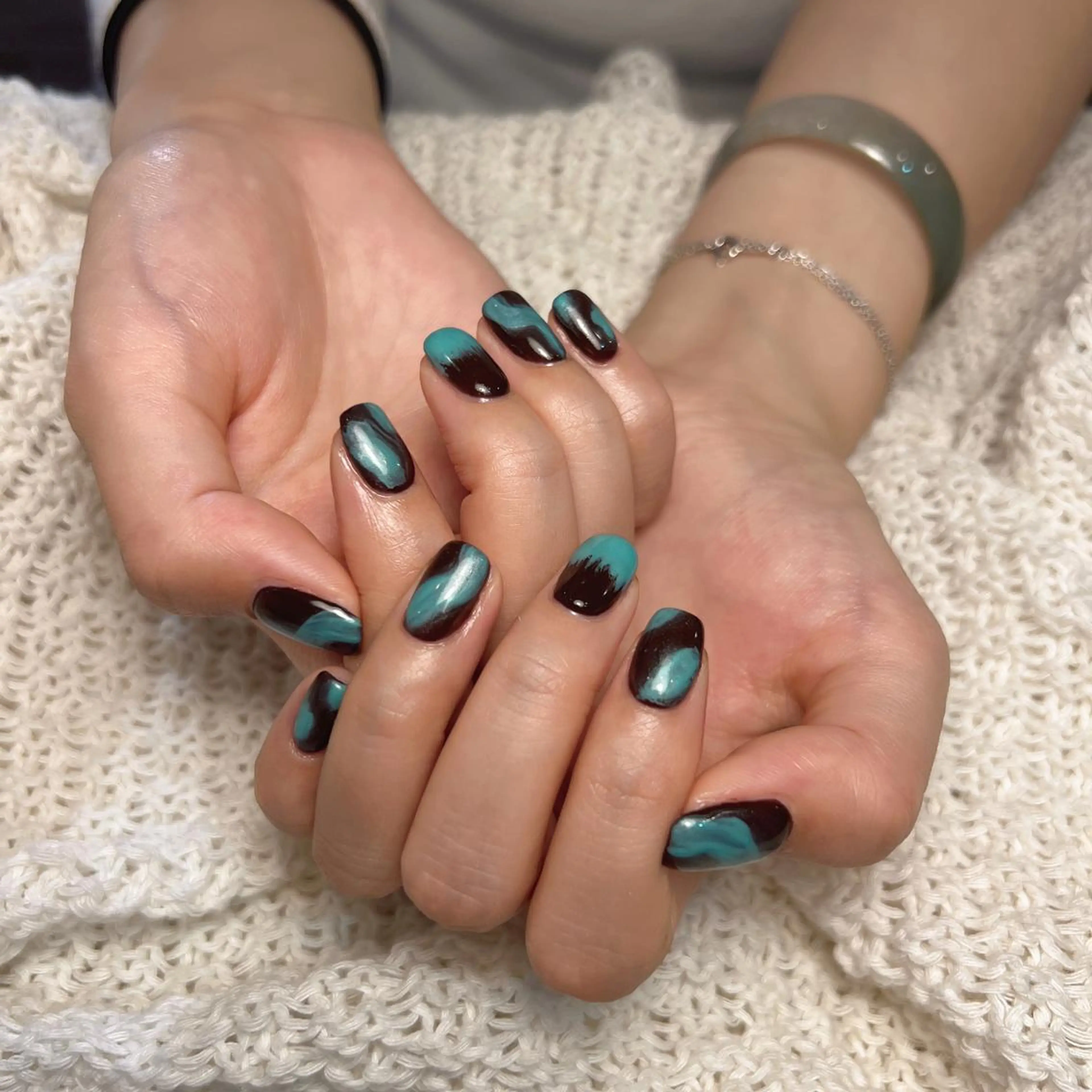 ネイル フラッシュネイル フレンチネイル ガラスフレンチ グラデーション 氷ネイル・うるうるネイル You&Me Yukiのネイルデザイン