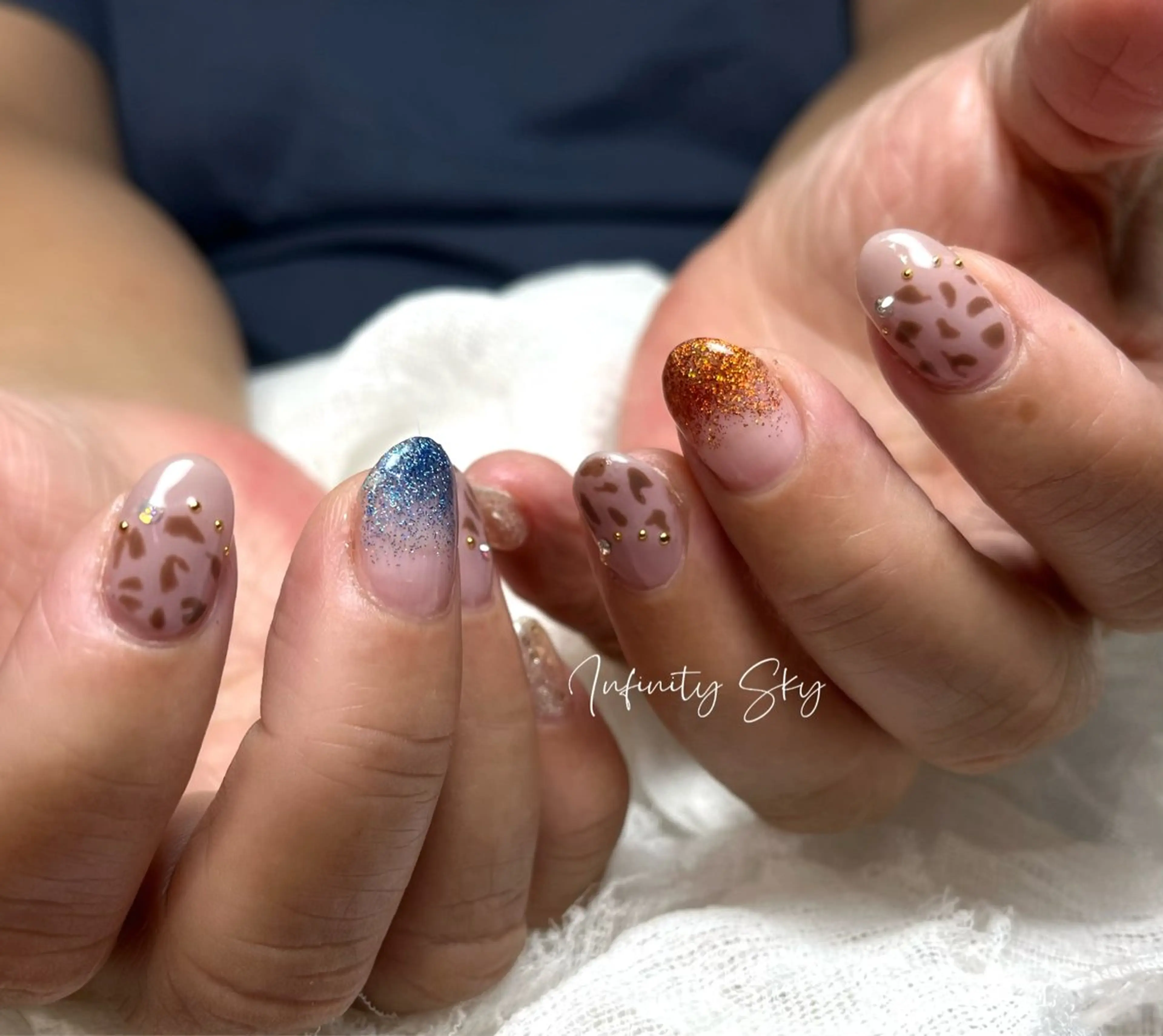 ネイル ラメ(グリッター) ハンドネイル infinity skyのネイルデザイン