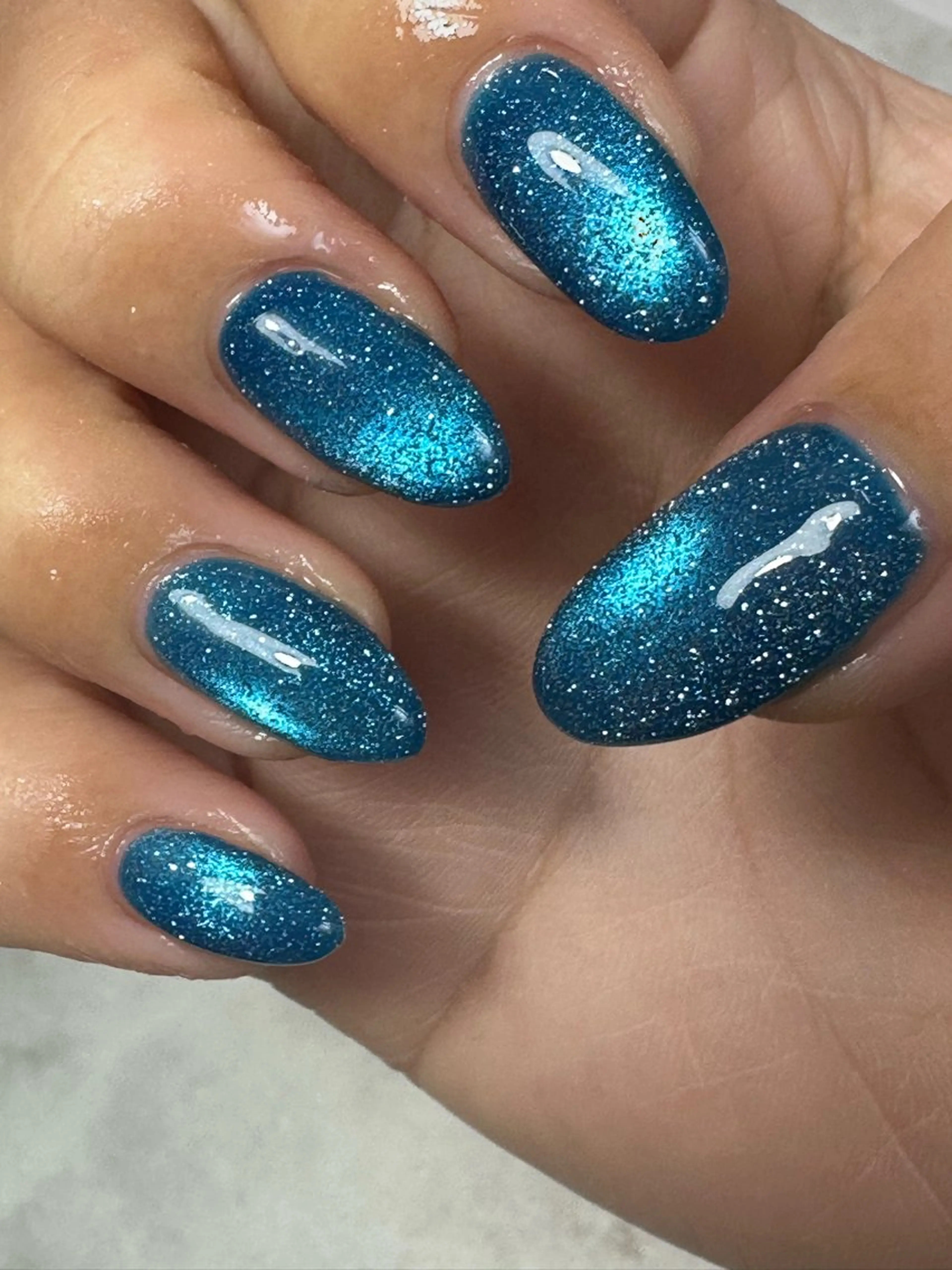 ネイル フラッシュネイル キラキラネイル ラメ(グリッター) マグネットネイル 【パラジェル・フィルイン】Nailsalon　Merci東中野所属・Merci shigaのネイルデザイン