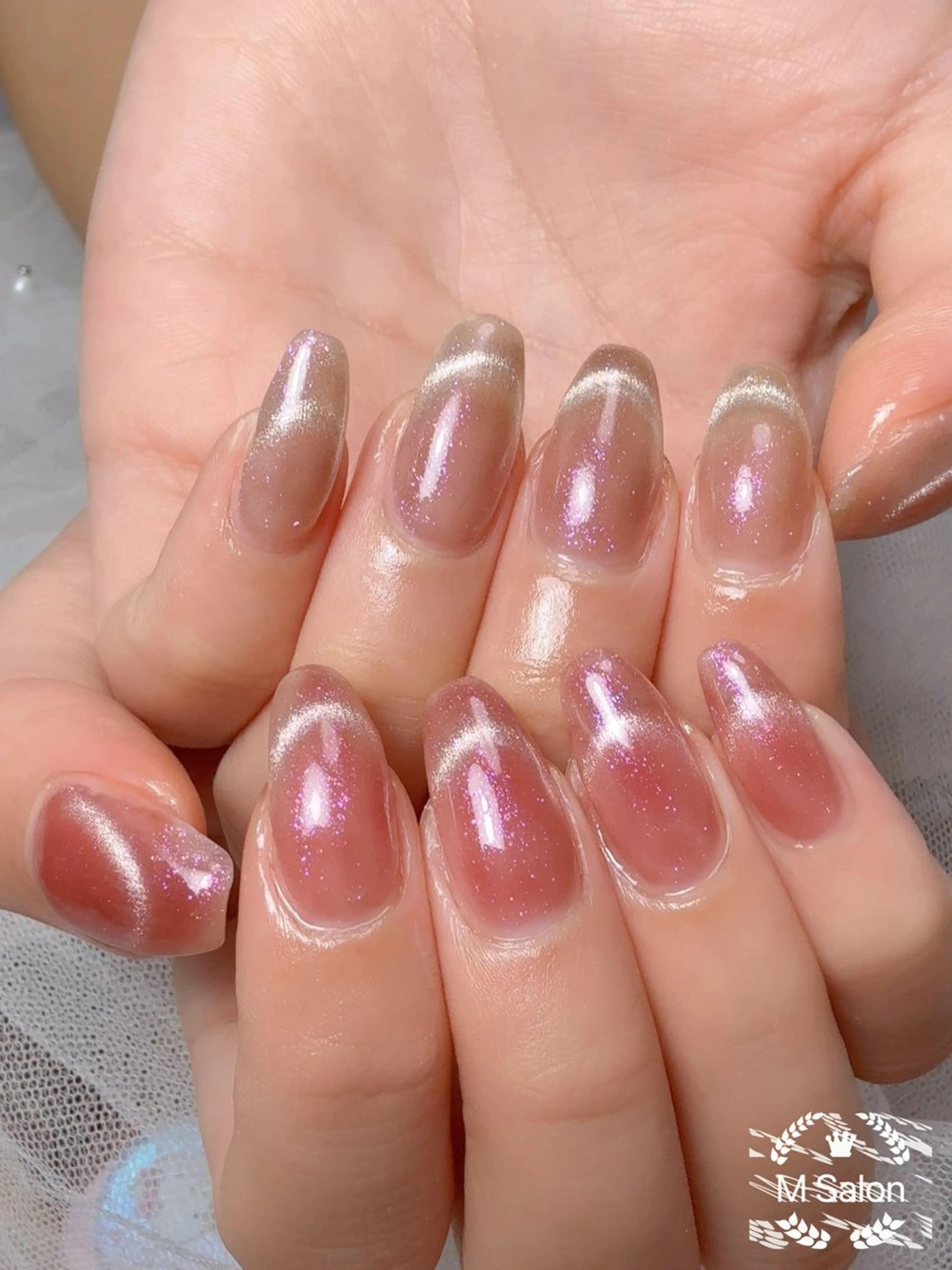 ネイル フレンチネイル マグネットネイル ニュアンスネイル オフィスネイル ワンカラーネイル ハンドネイル Mnail _KKのネイルデザイン