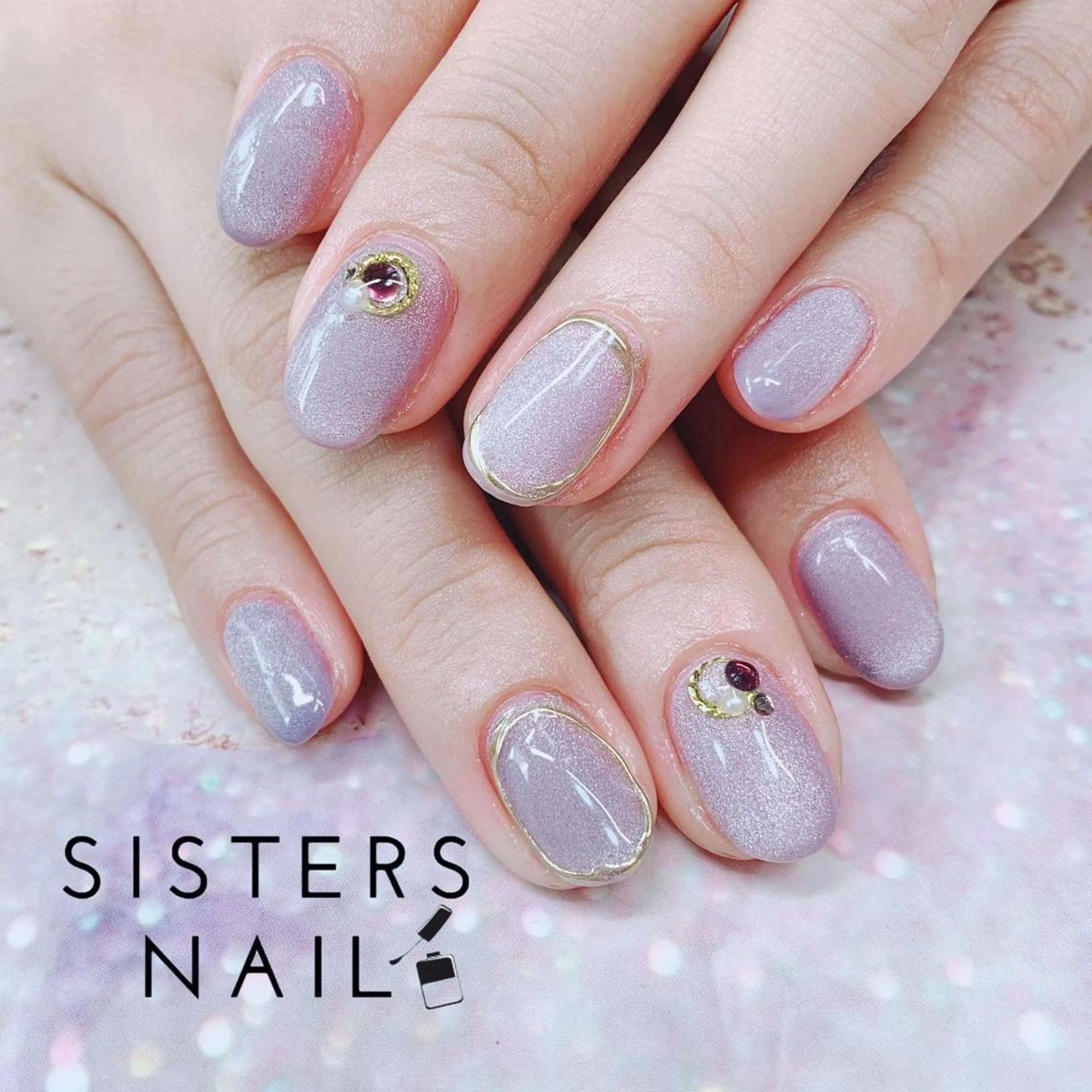 ネイル アートネイル マグネットネイル ミラーネイル ニュアンスネイル オフィスネイル sisters nail.fのネイルデザイン