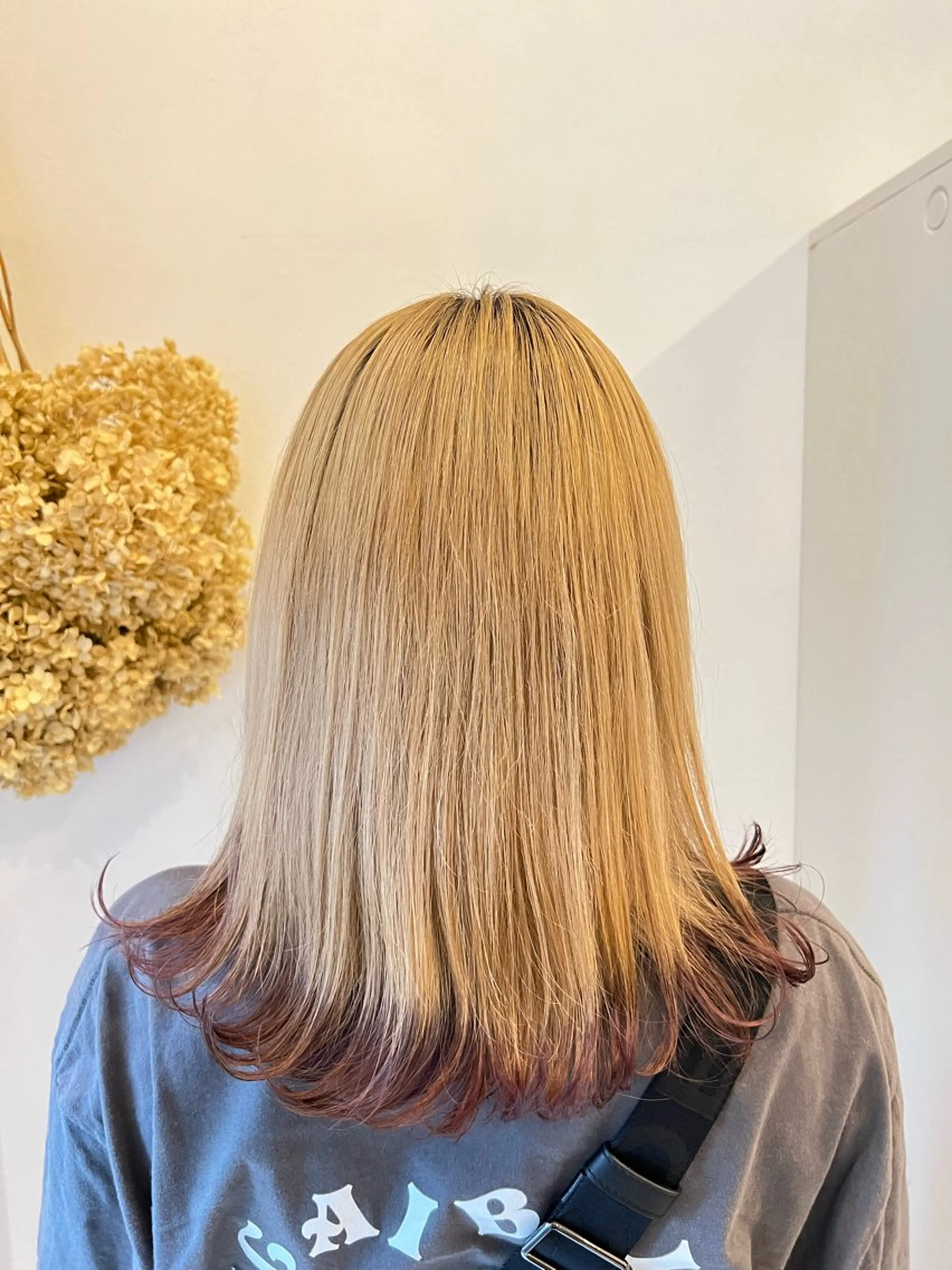 ミディアム カラー ヘアアレンジ 【本陣】カット モデル/朝岡 慧のヘアスタイル