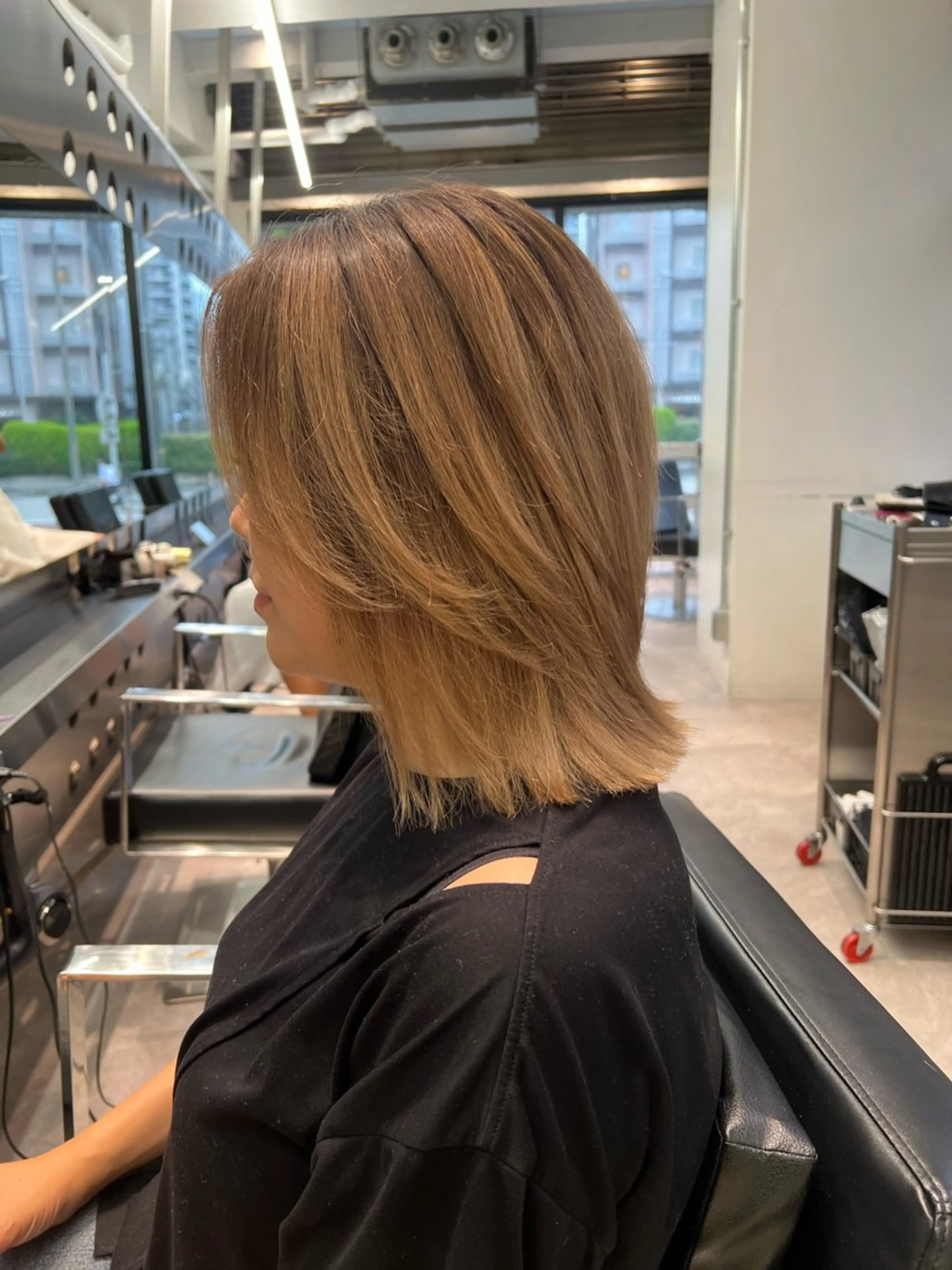 ミディアム カラー グラデーションカラー ヘアカラー 堀江 /木下椋麻のヘアスタイル