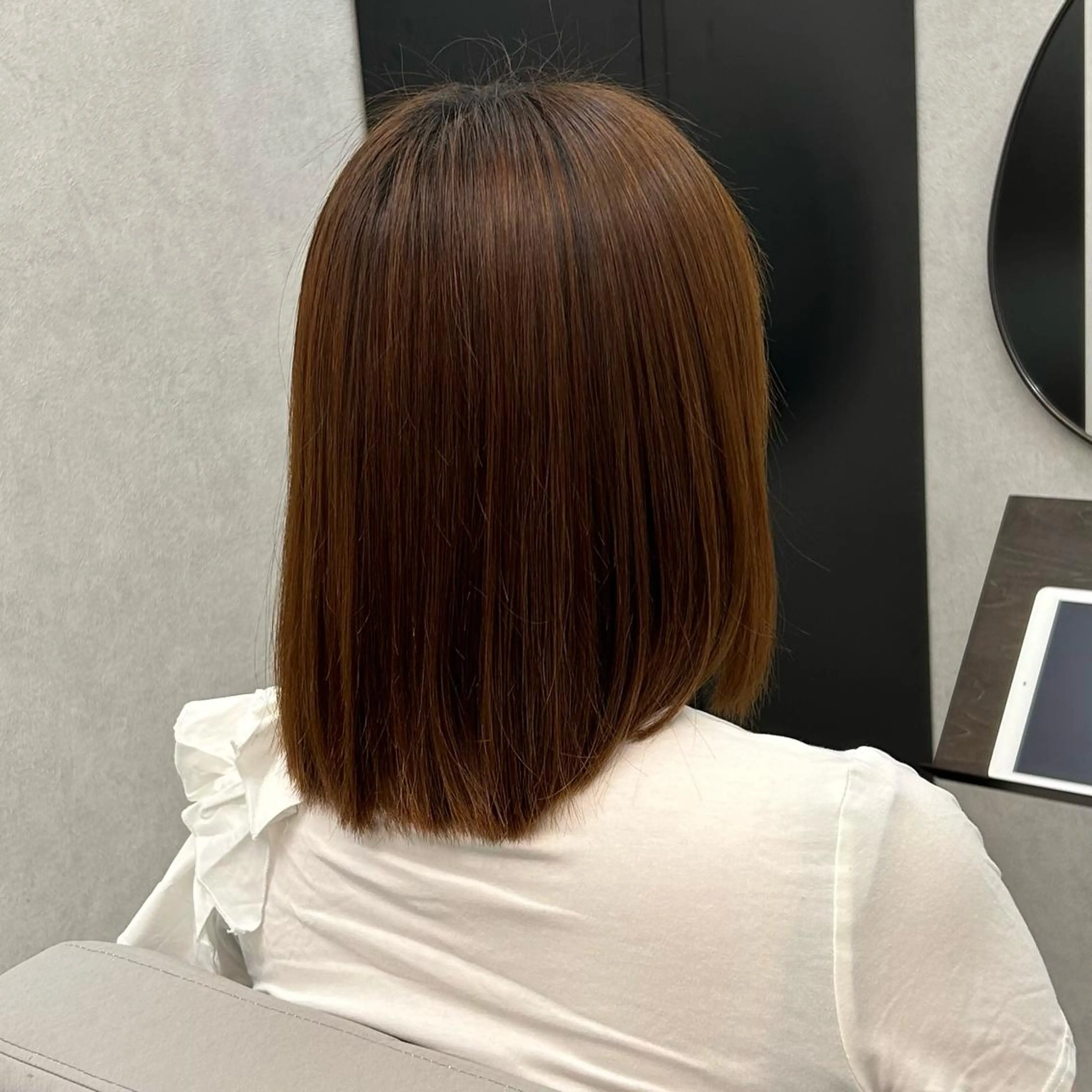 ミディアム 縮毛矯正 sita stylist あみのヘアスタイル