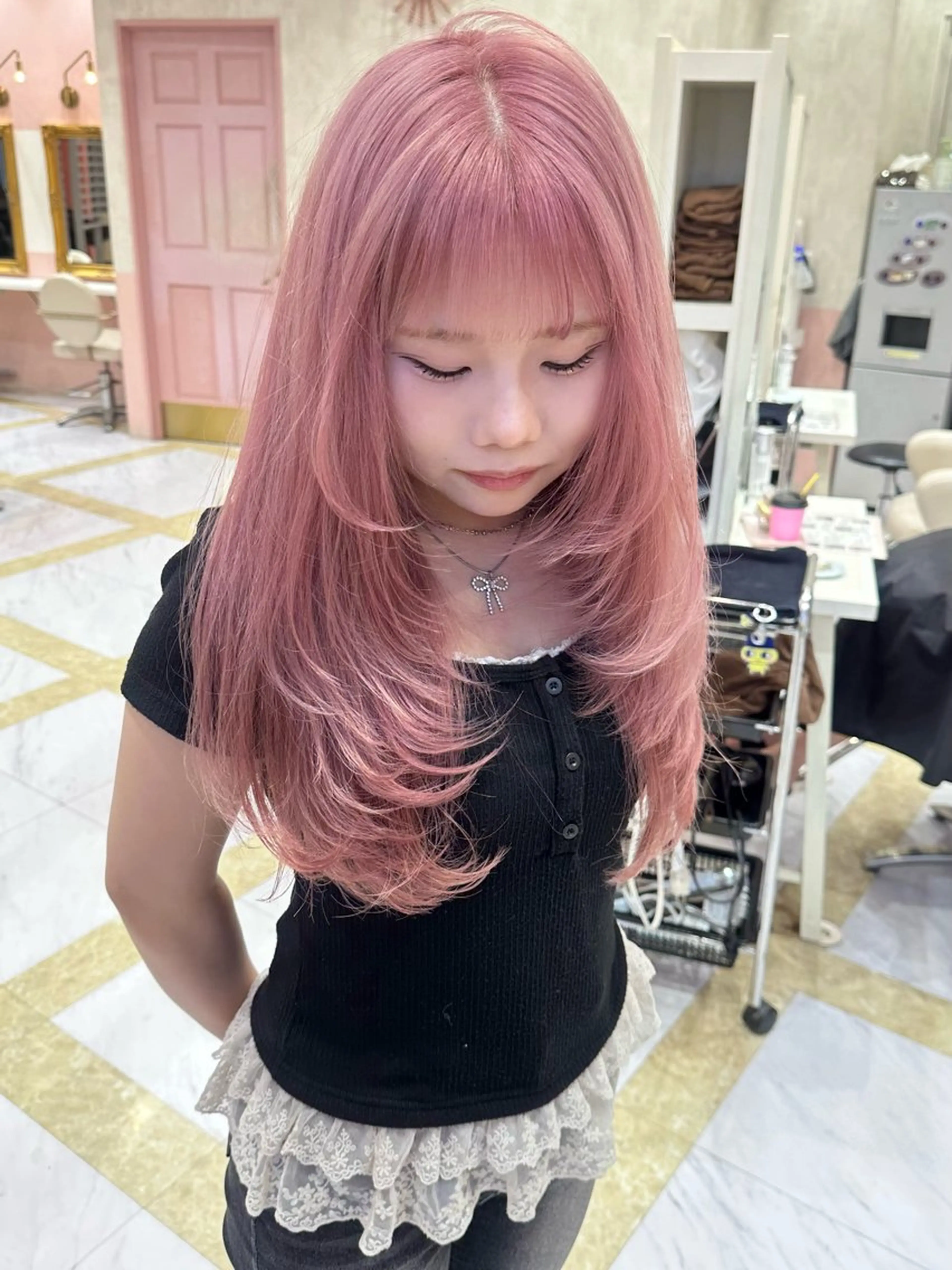 ロング カラー ヘアカラー Lee四ツ橋 Sakuraのヘアスタイル