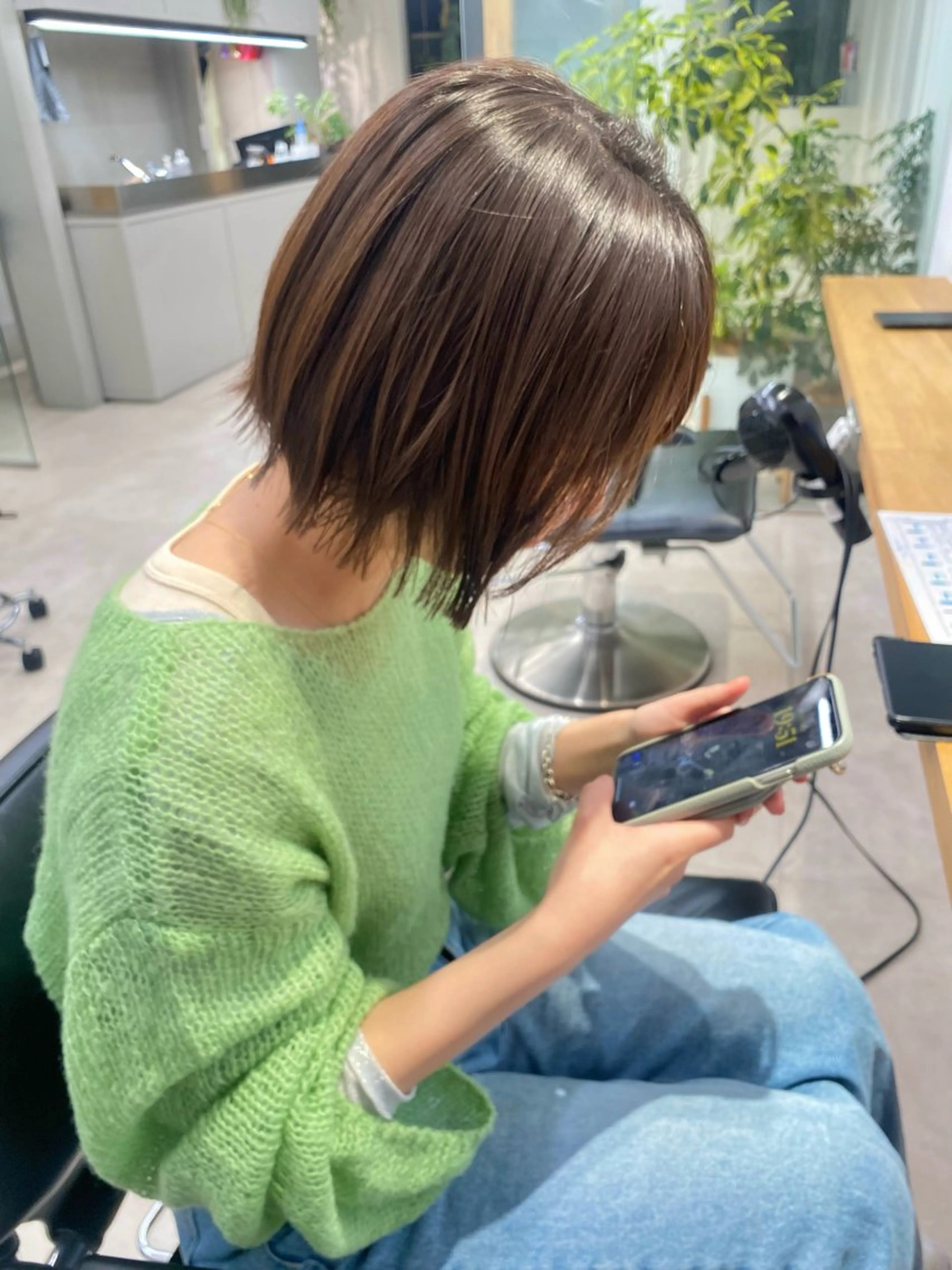 ミディアム カラー カット ヘアカラー トリートメント noa/ 渋谷のヘアスタイル