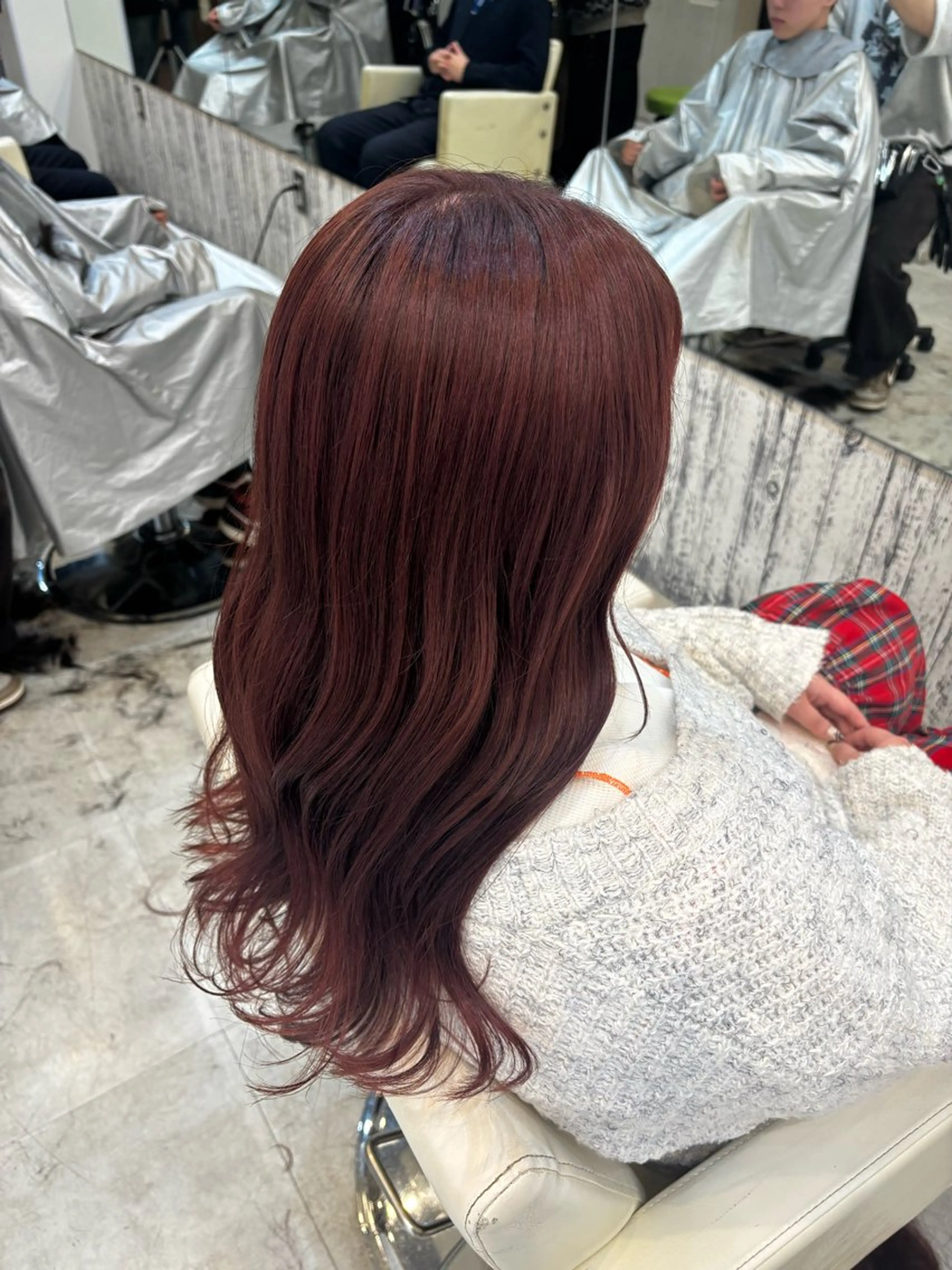 ロング カラー ブラウンカラー ピンクカラー ピンクブラウン カット ヘアカラー あすか/ 松本/モデル募集中のヘアスタイル