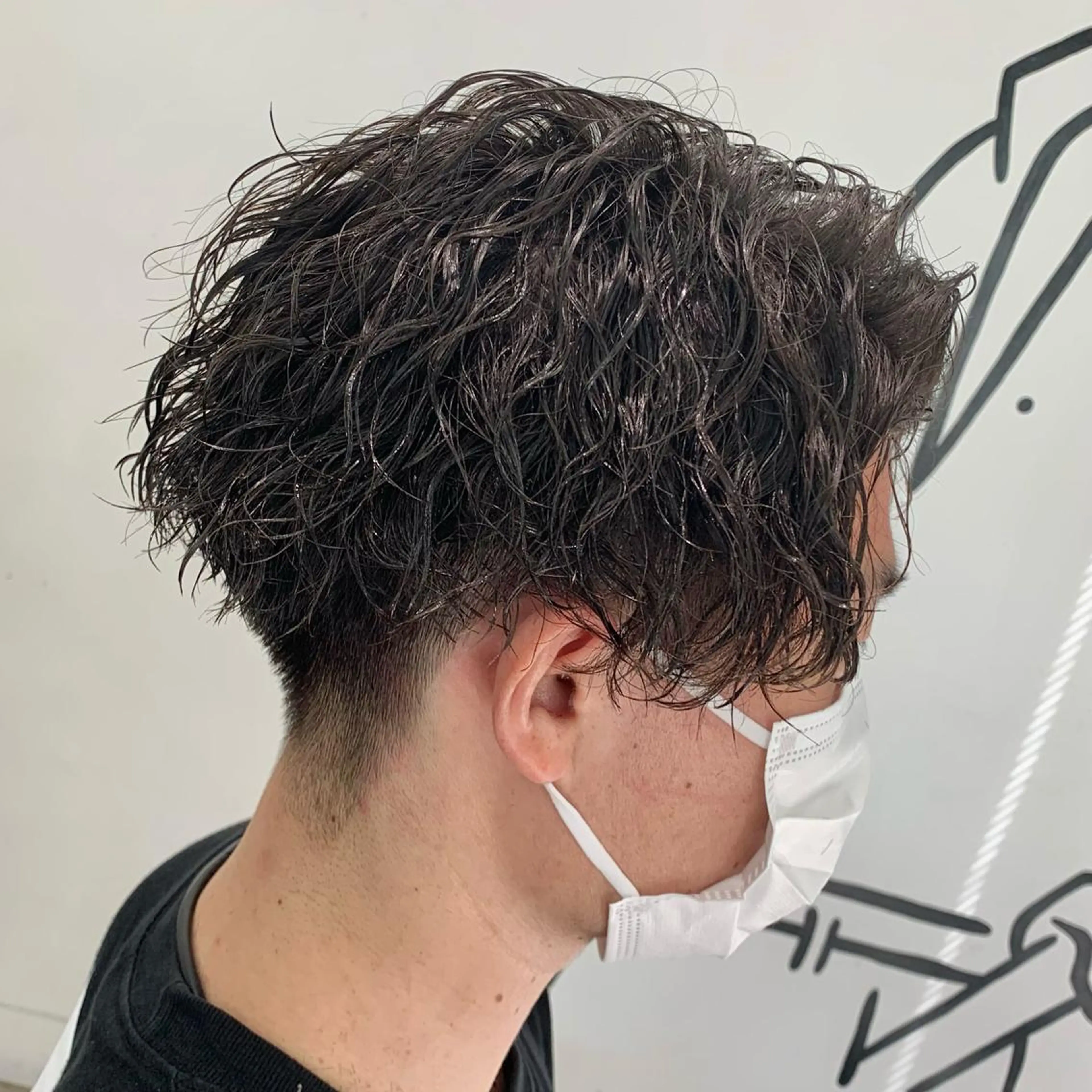 ショート パーマ メンズ カット パーマ メンズ特化美容師/ 藤戸 椋のヘアスタイル