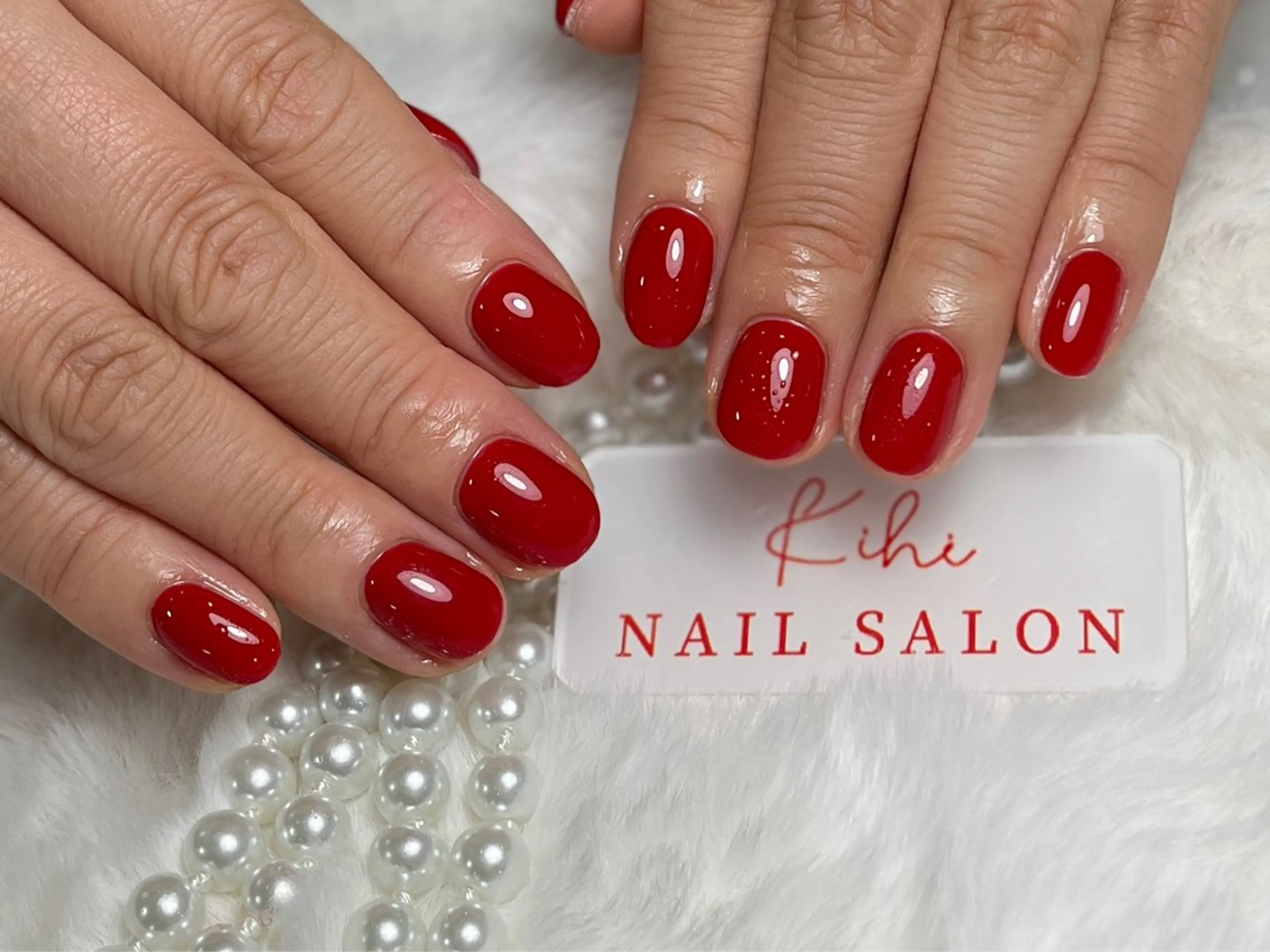 ネイル ハンドネイル ユリ🎀長さだし/ パラジェル/持ち込みのネイルデザイン