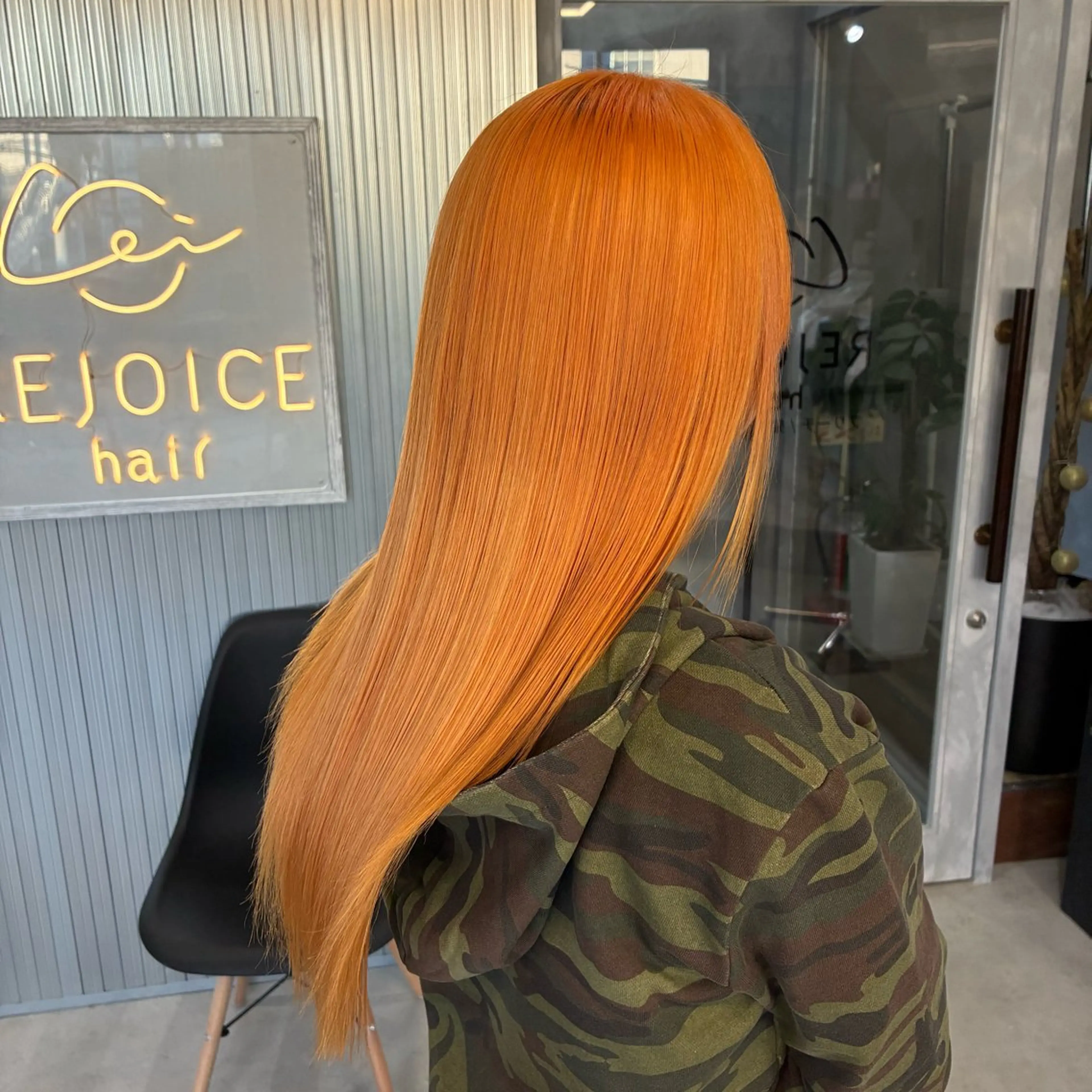 ミディアム カラー ブリーチ 透明感カラー ダブルカラー オレンジ ヘアカラー Saya/郡山 /艶カラー💫のヘアスタイル