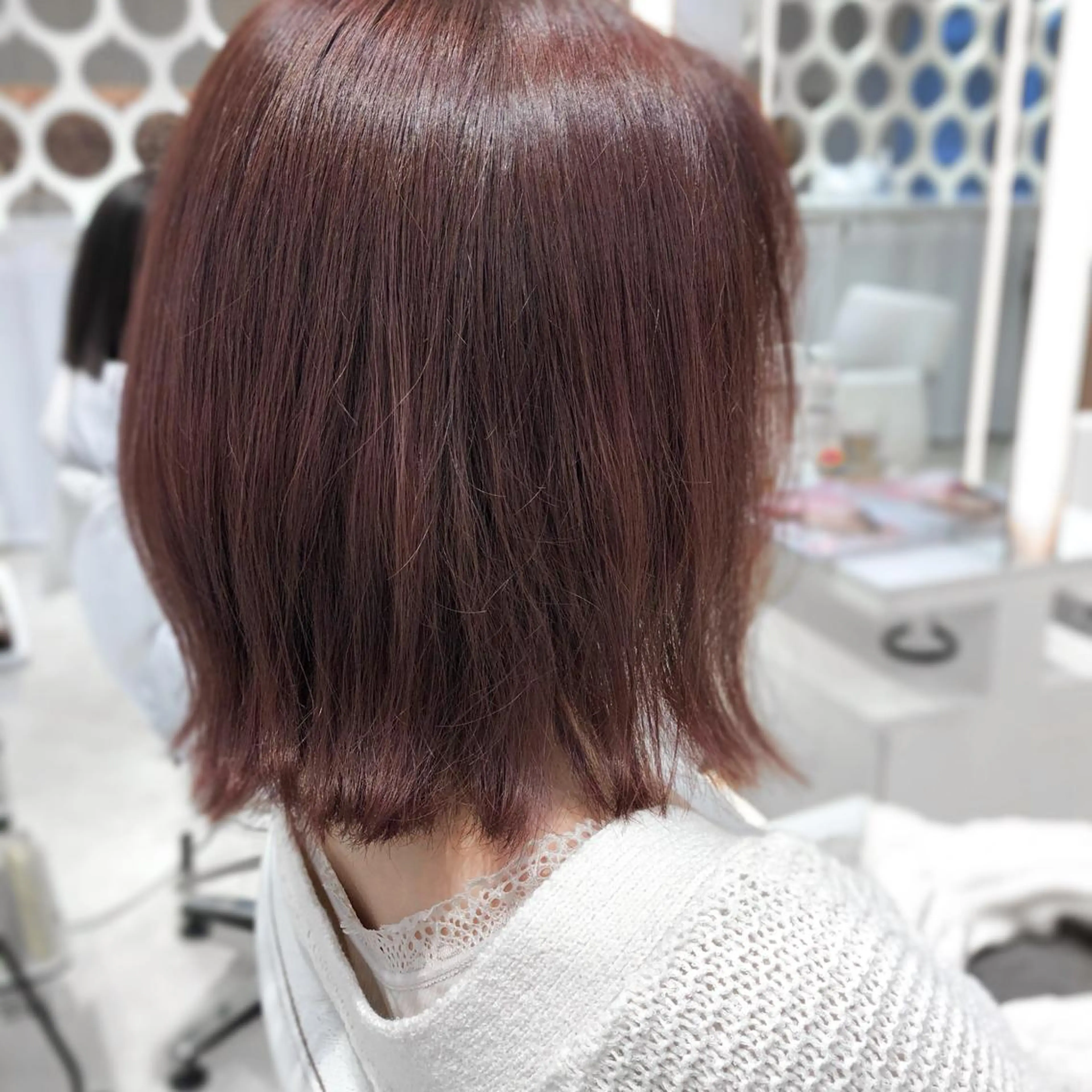 ミディアム カラー 切りっぱなしボブ ボブ レイヤー×髪質改善✨ 渋谷/佐藤侑哉のヘアスタイル