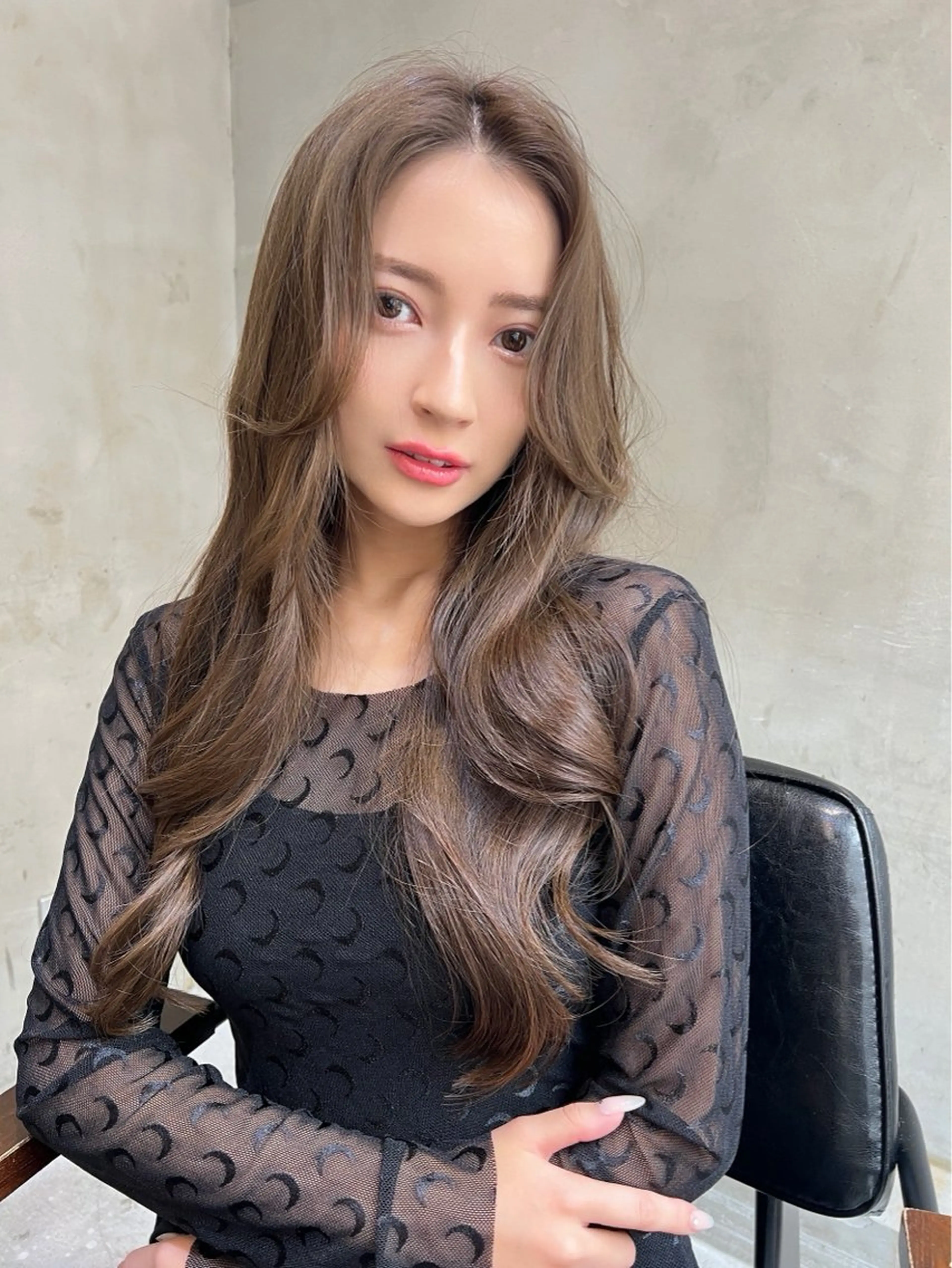 セミロング カラー カット ヘアカラー トリートメント 【銀座】艶髪/上品な カラー特化/涼/駅近のヘアスタイル