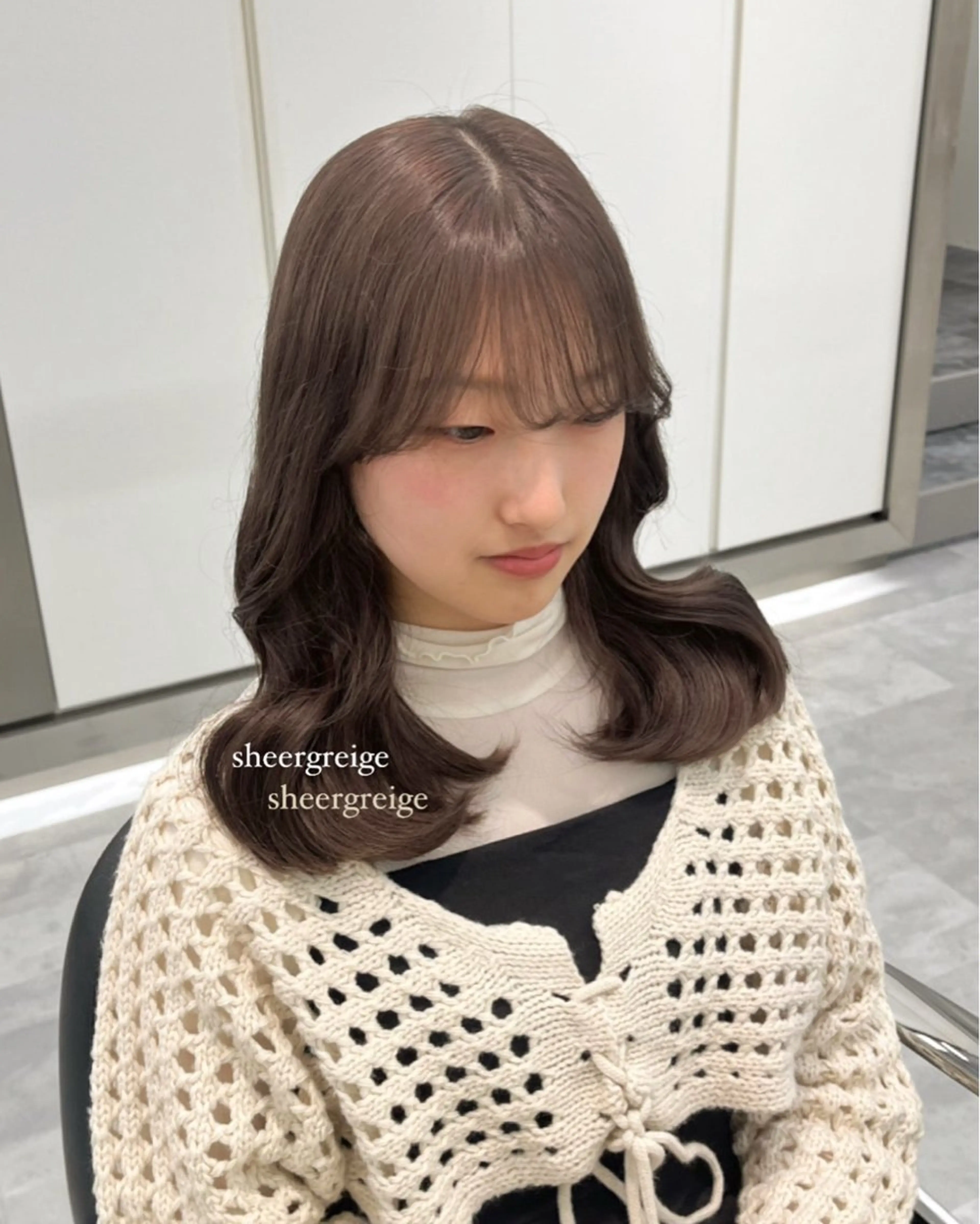 セミロング カラー ヘアカラー ParveMix ♡白神みやびのヘアスタイル