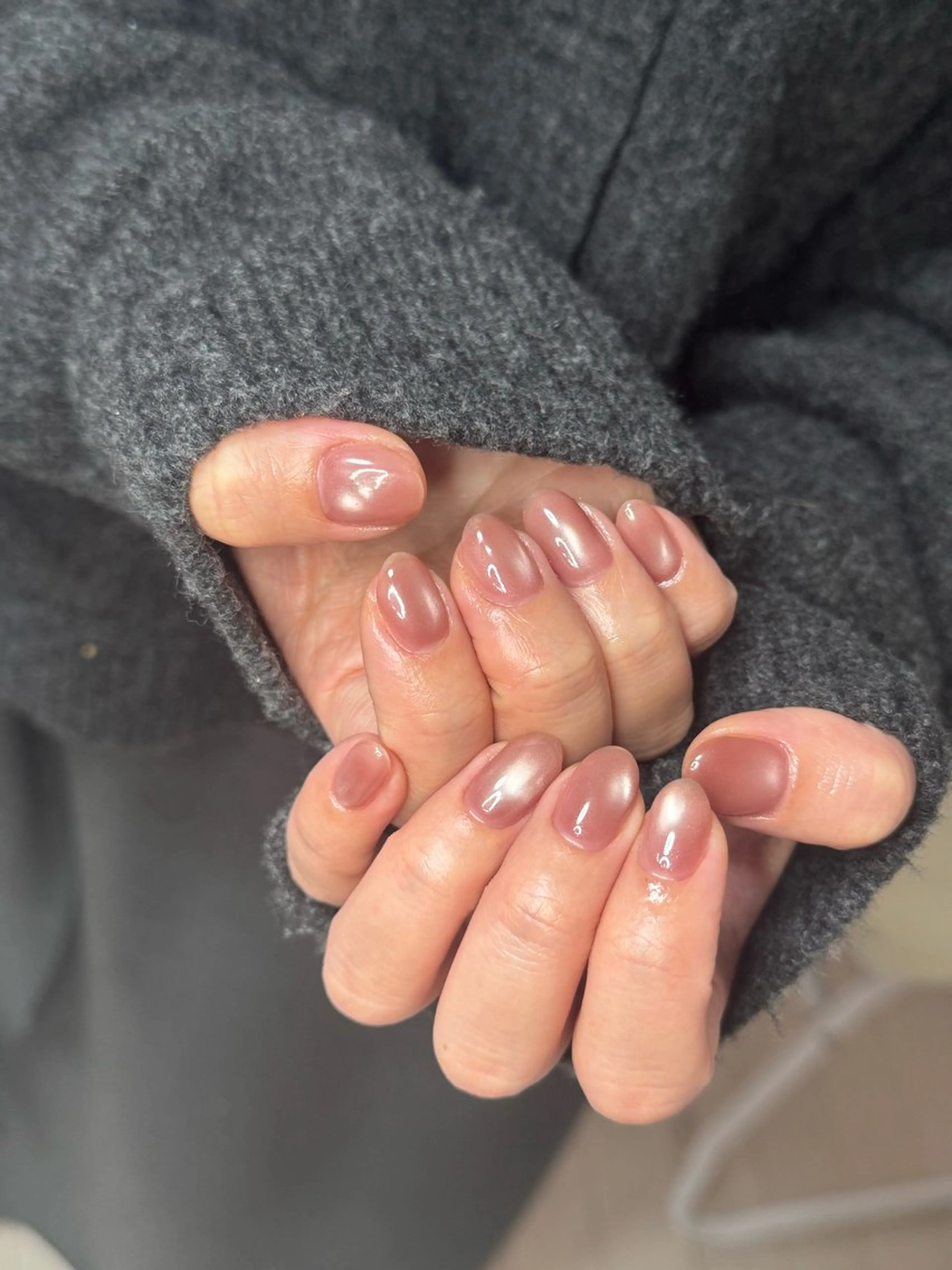 ネイル アートネイル オーロラネイル チークネイル フレンチネイル ガラスフレンチ ハンドネイル 🎀🎀YooLi Nail Salonのネイルデザイン