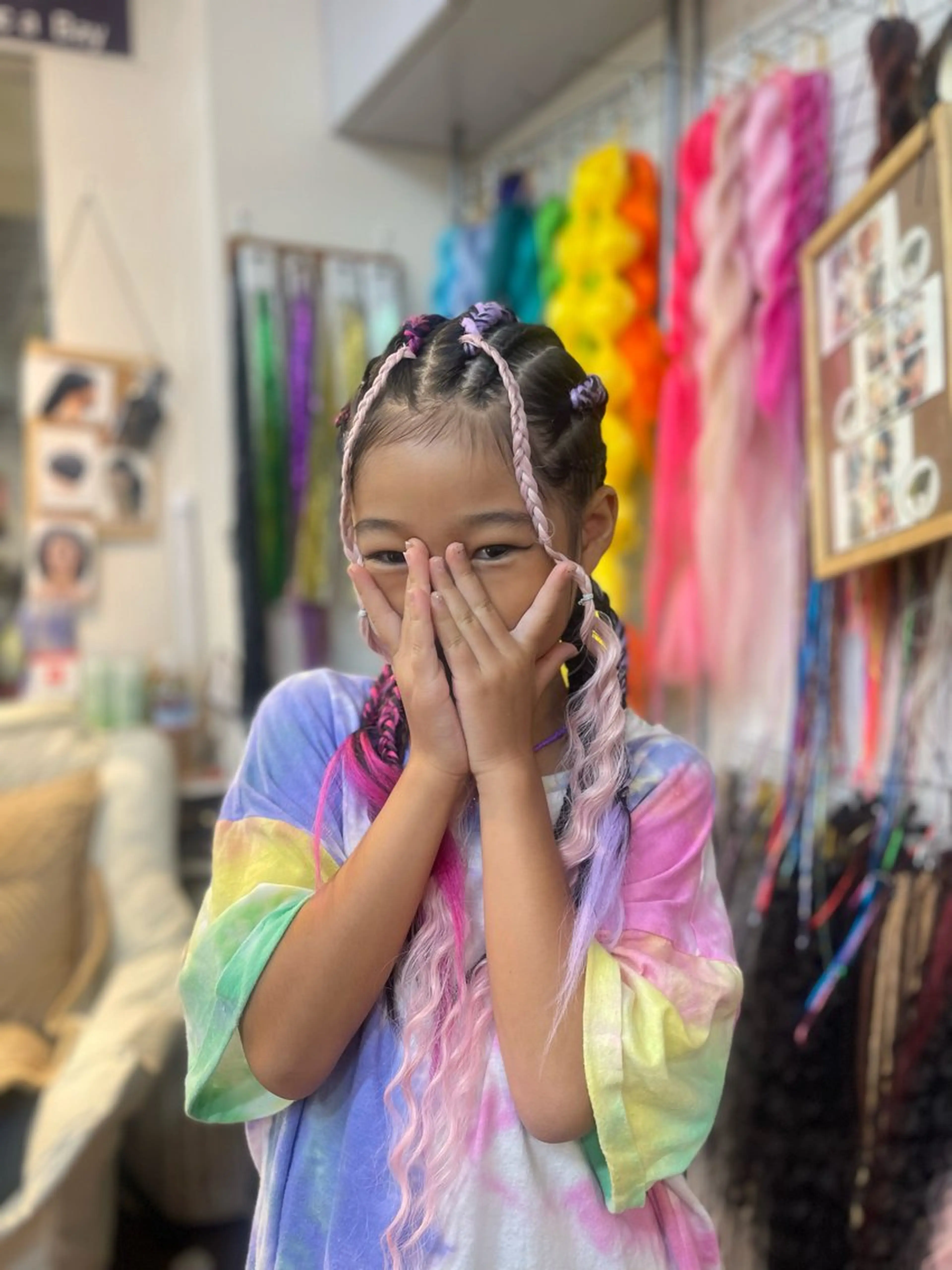 セミロング ヘアアレンジ キッズ scamp所属・scamp⭐️ さくらのヘアスタイル