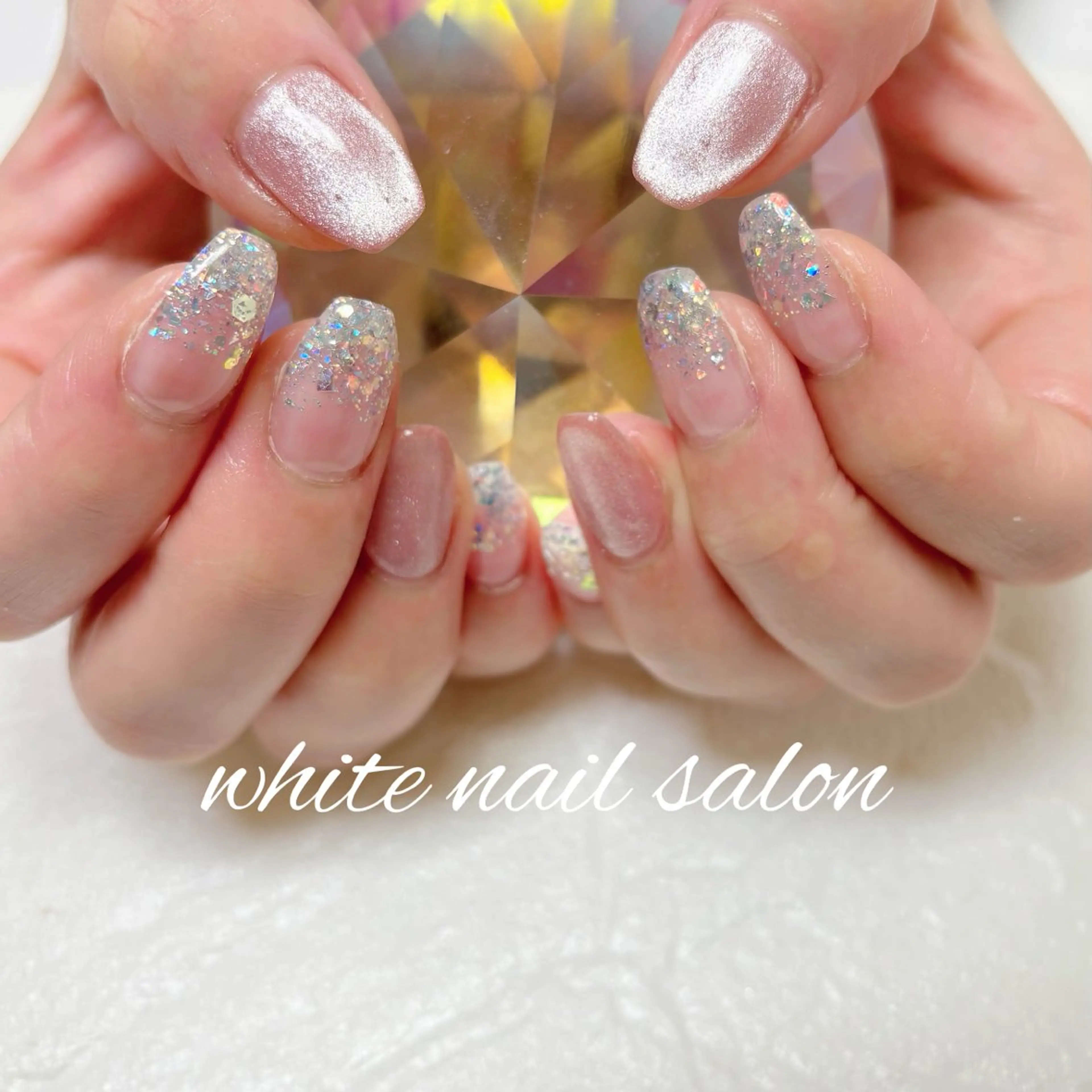 ネイル フットネイル ホワイト ハンドネイル white nail salonのネイルデザイン