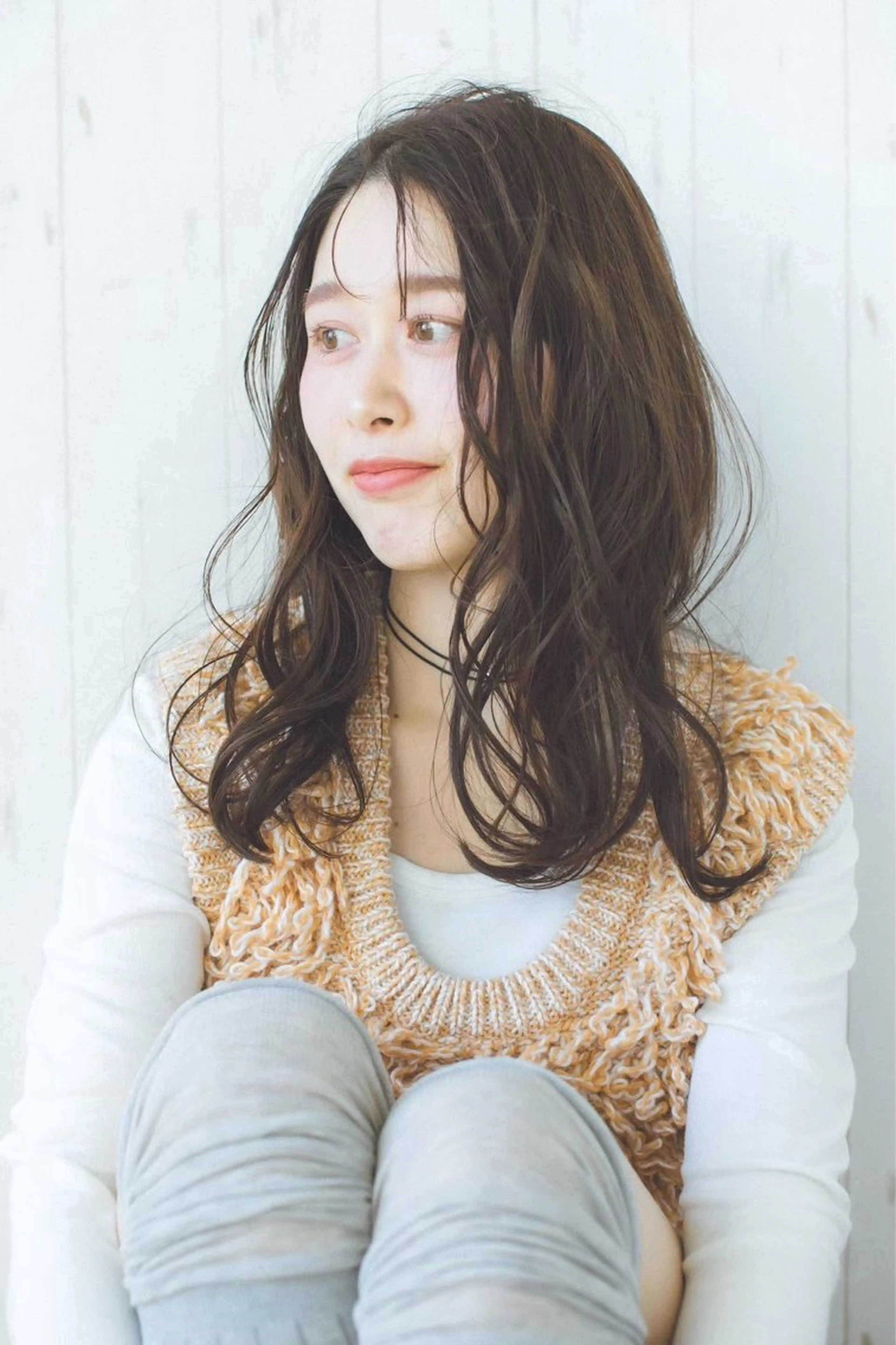 セミロング カラー パーマ ヘアアレンジ ショートボブ セミロングパーマ ブリーチ ケアブリーチ ダブルカラー misa🫧ナチュラ ル縮毛矯正/髪質改善のヘアスタイル