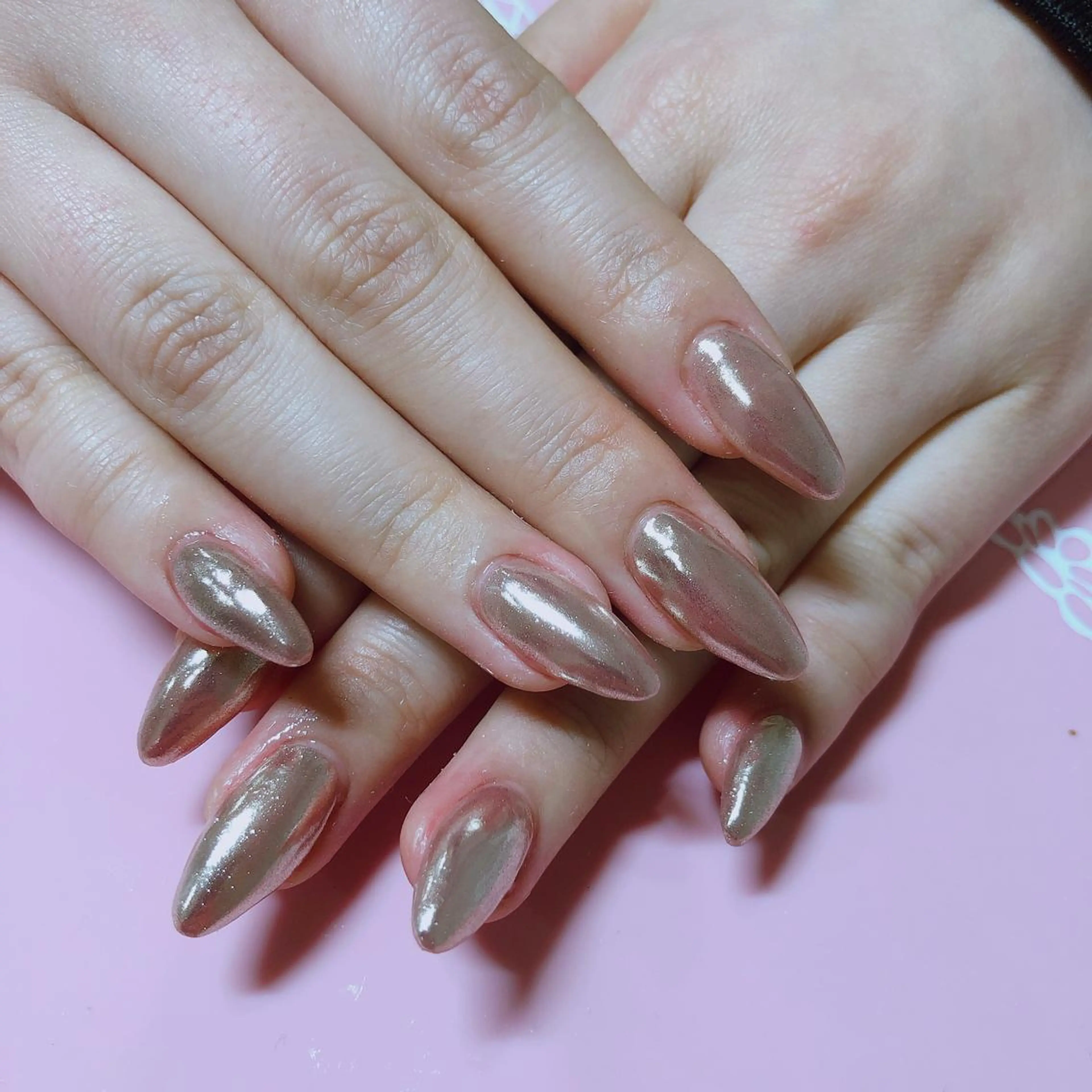 ショート ネイル ミラーネイル ハンドネイル 《LB》ラブリエ Nail&eyeのマツエク・マツパデザイン