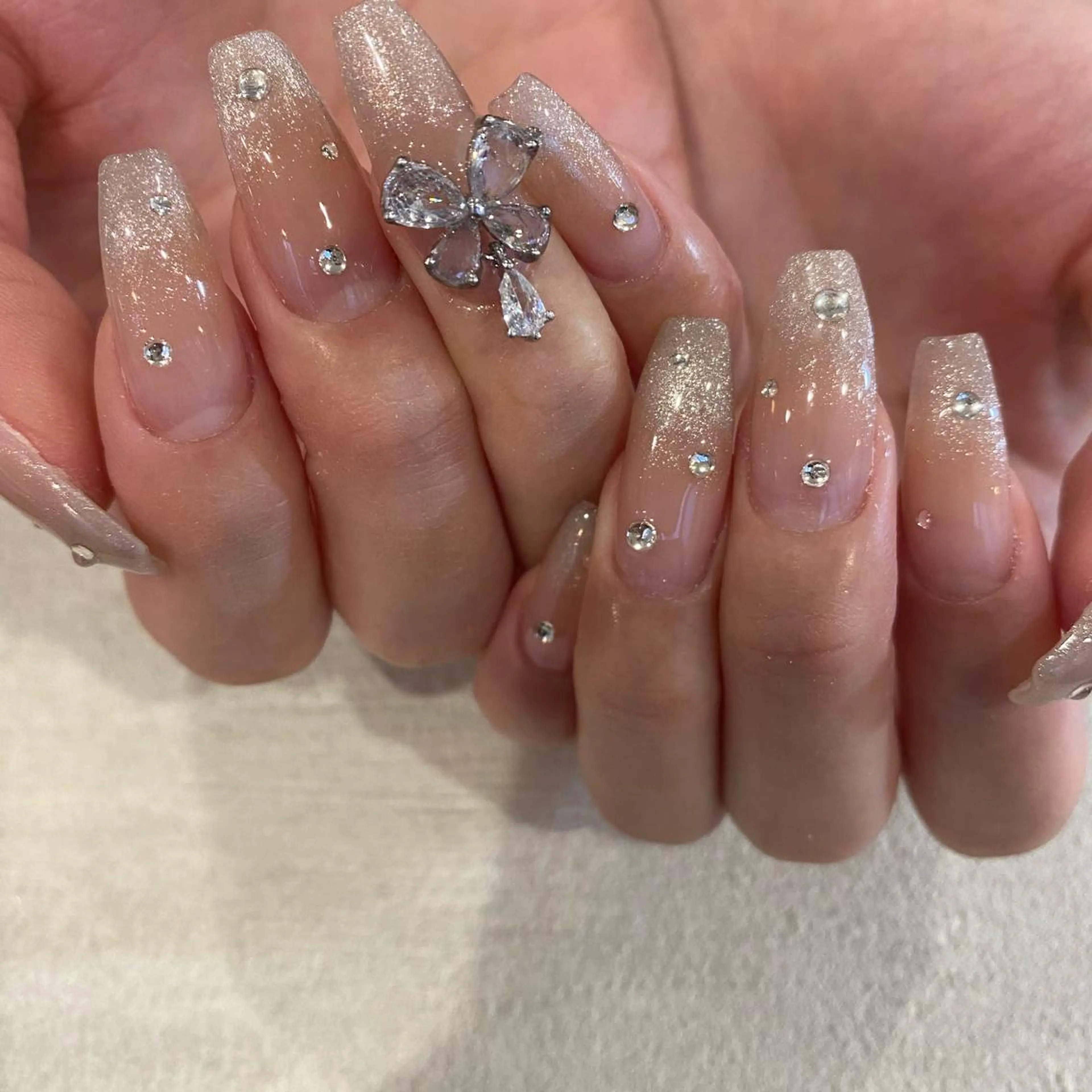 【Gelipスカルプ】🖐🏻#Gelip S•Mサイズ長出し10本🥳持ち込みアート💛🫧 オフ有OK🍑の写真