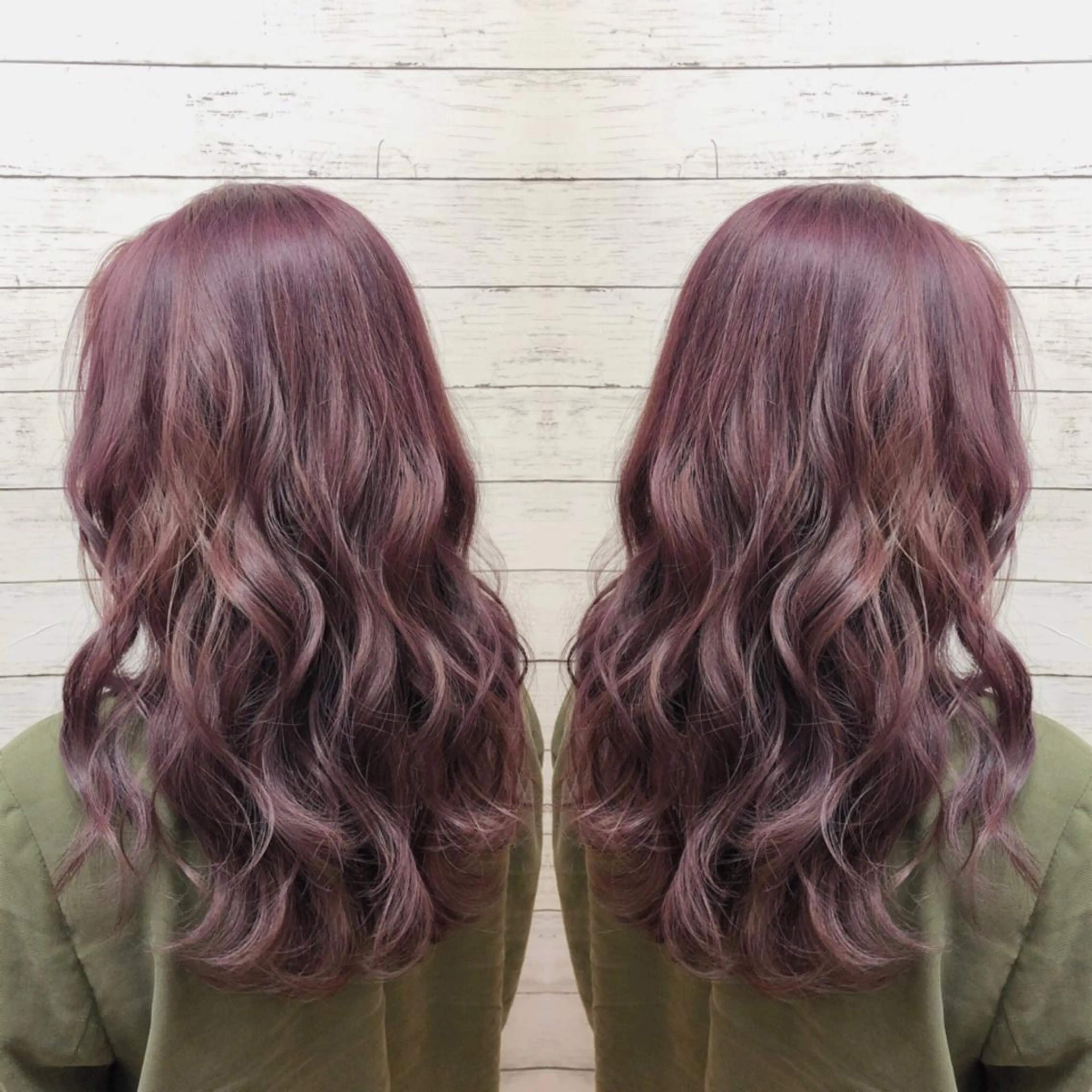 ロング カラー ヘアカラー ヘアセット 韓国ヘア🤍髪質改善 🇰🇷AKANEのヘアスタイル