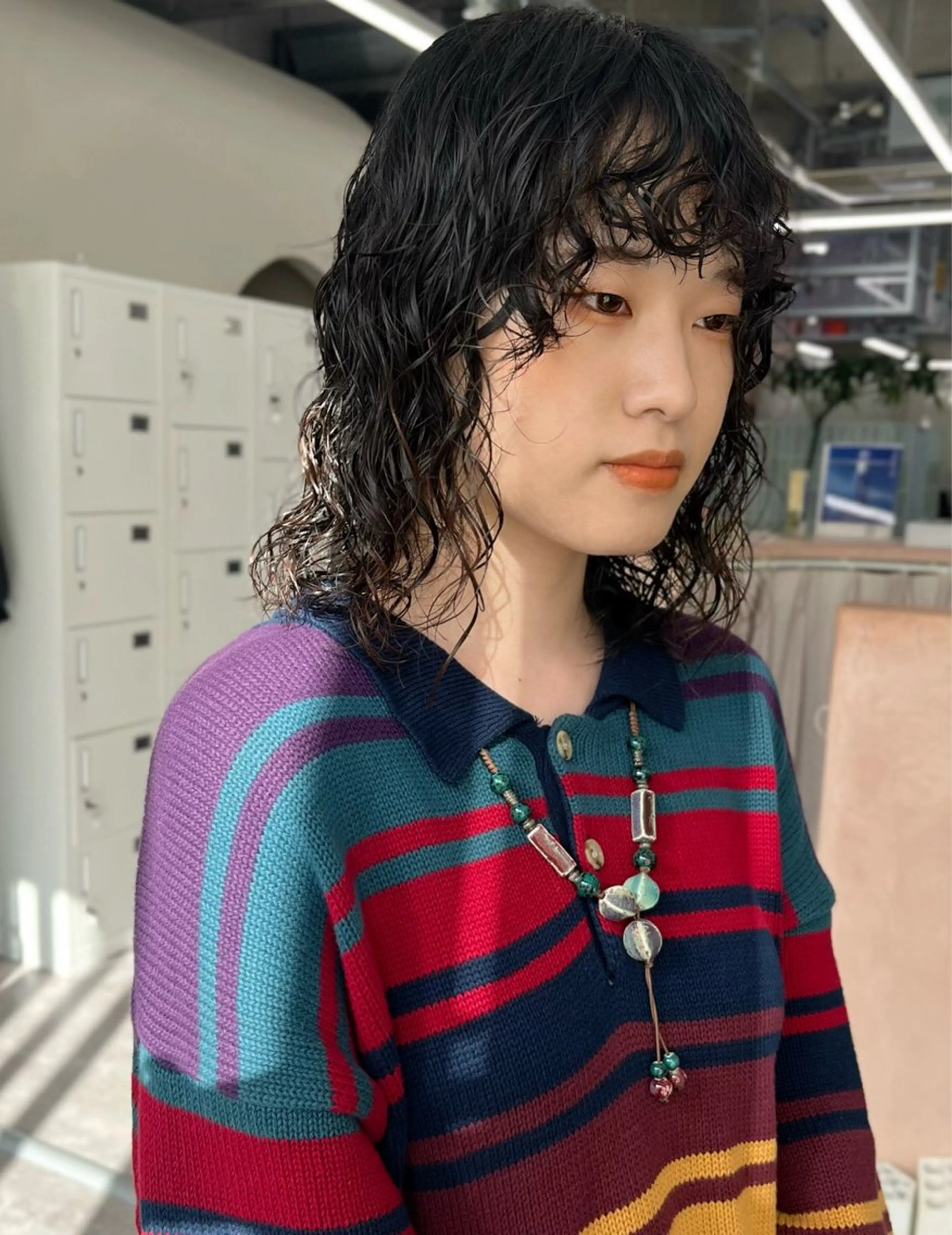 ミディアム パーマ YUKINA /arte peloのヘアスタイル