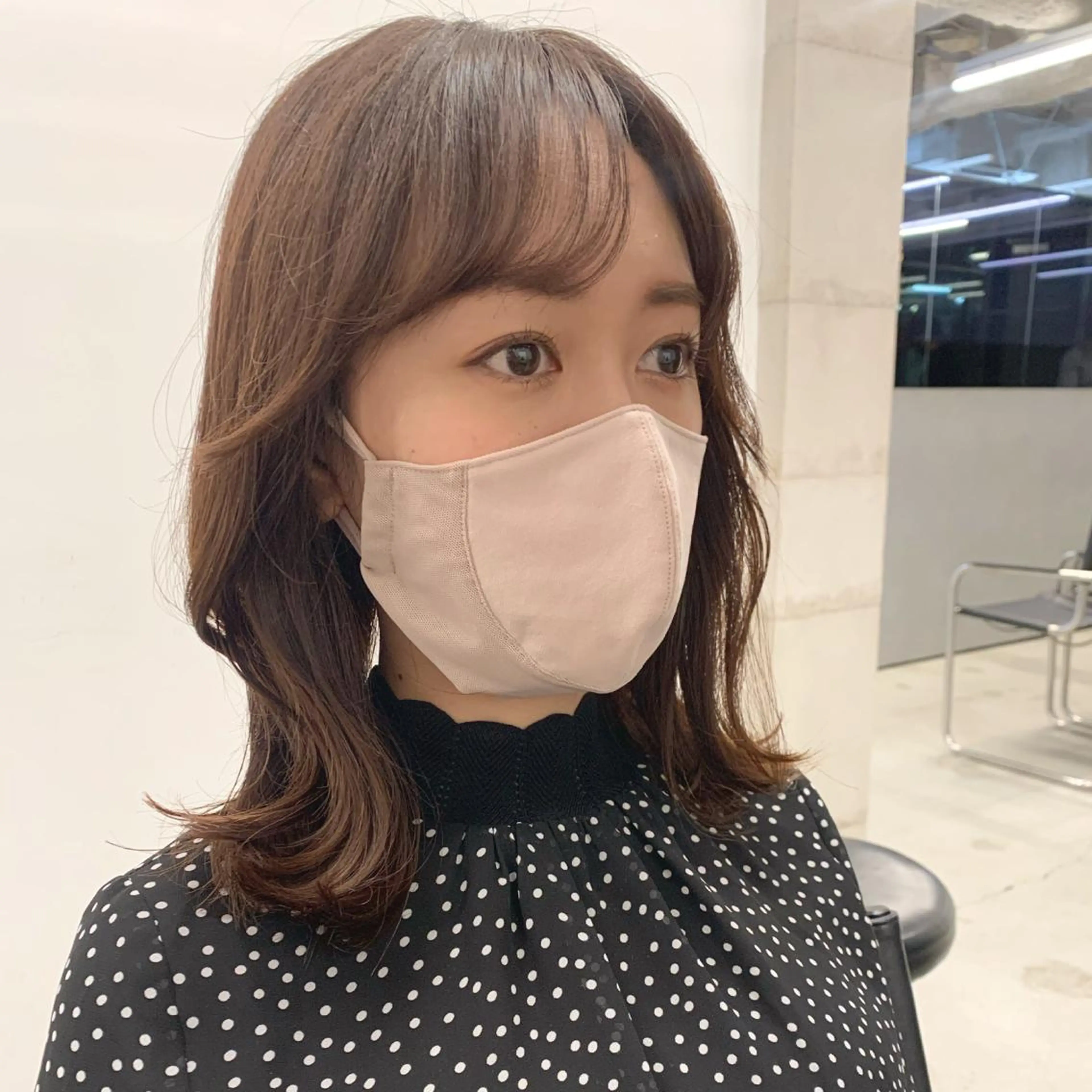 ミディアム カラー カット ヘアカラー トリートメント ヘッドスパ 透明感/オリーブ/ グレージュ/YUKAのヘアスタイル