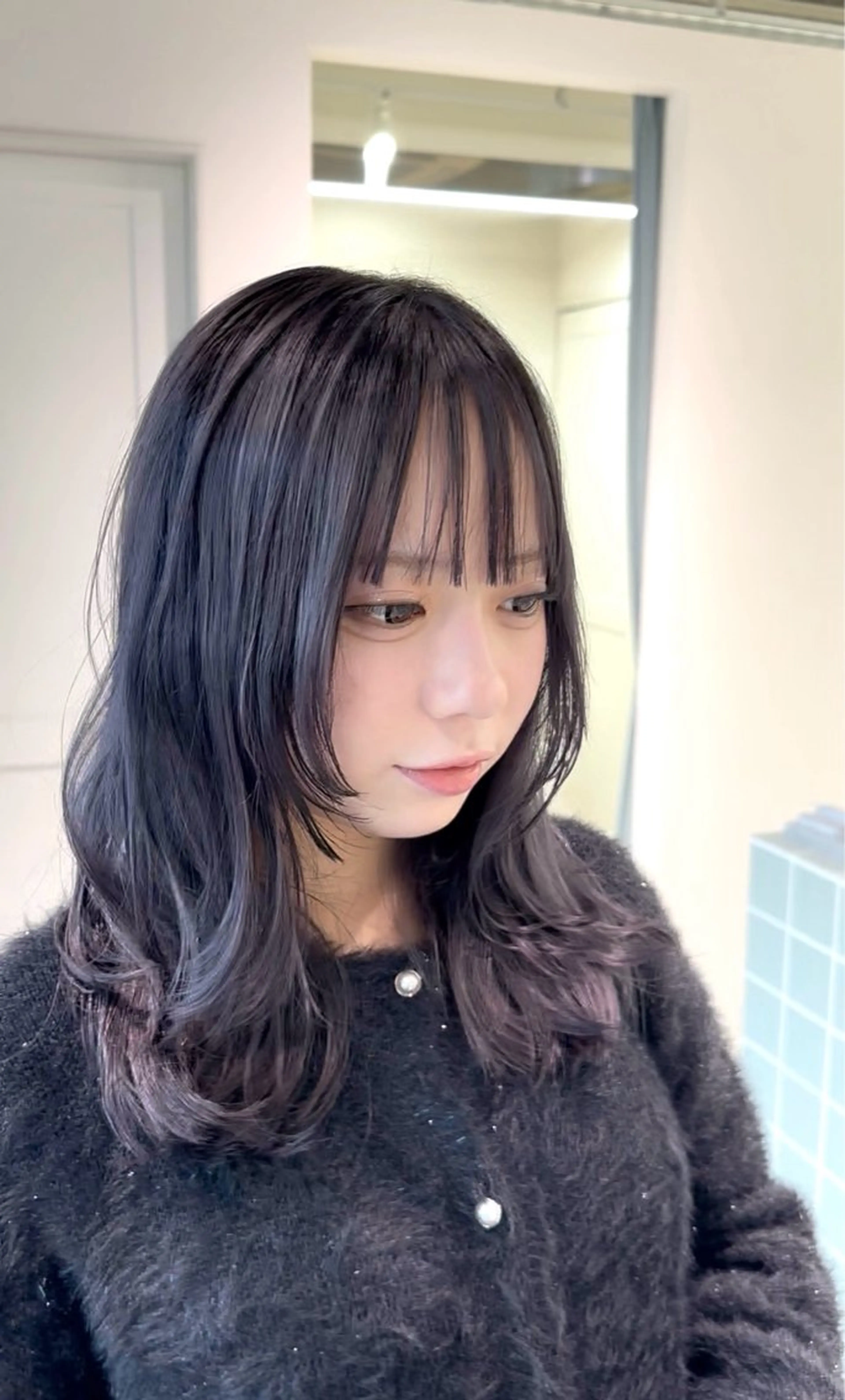 セミロング レイヤーカット 石井 歩/newi広島店のヘアスタイル