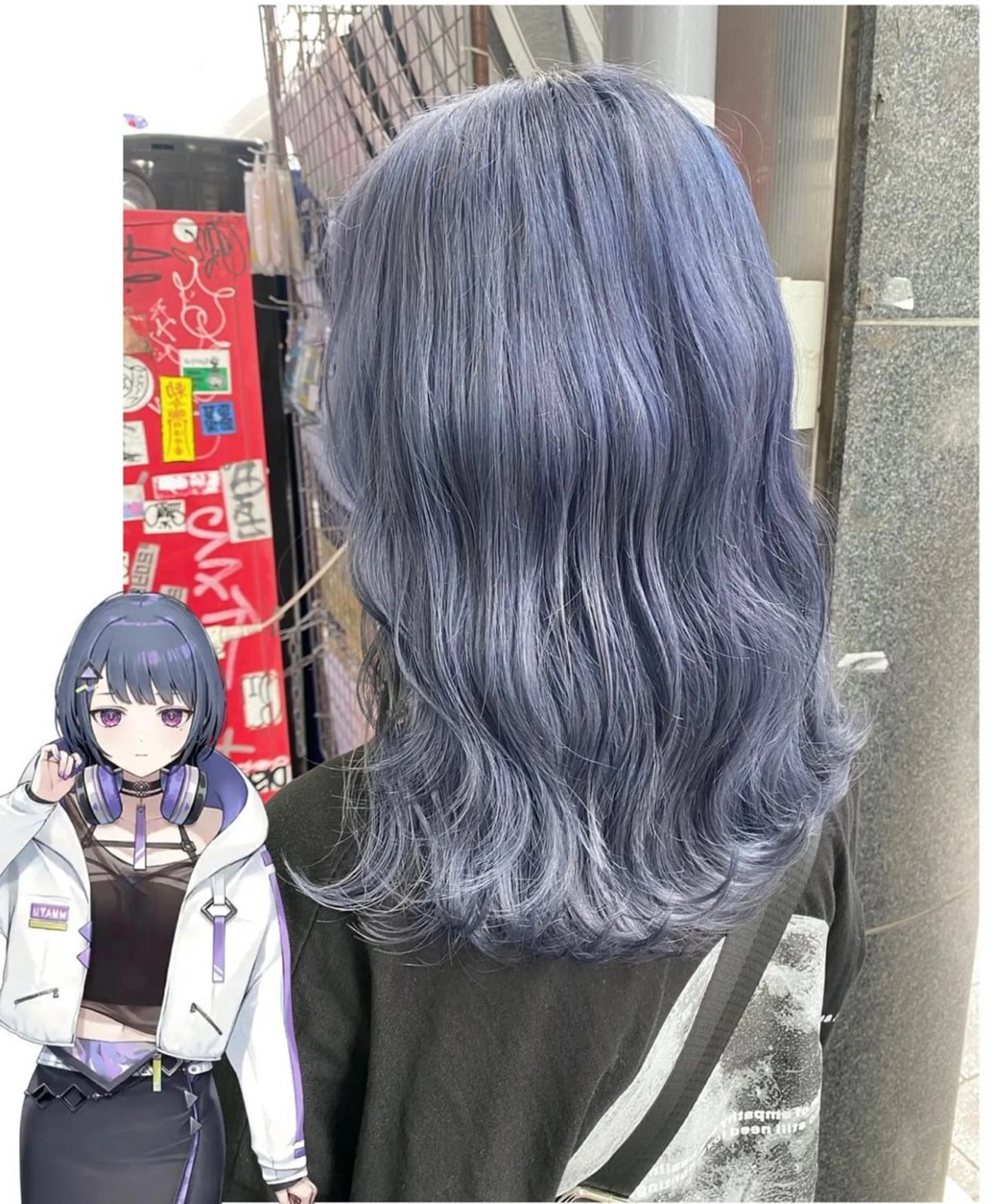 ミディアム カラー アッシュ ブルーカラー ブルーアッシュ 透明感カラー ヘアカラー GARU-ガル-所属・TSUNO🦖 派手髪/オタク美容師のヘアスタイル