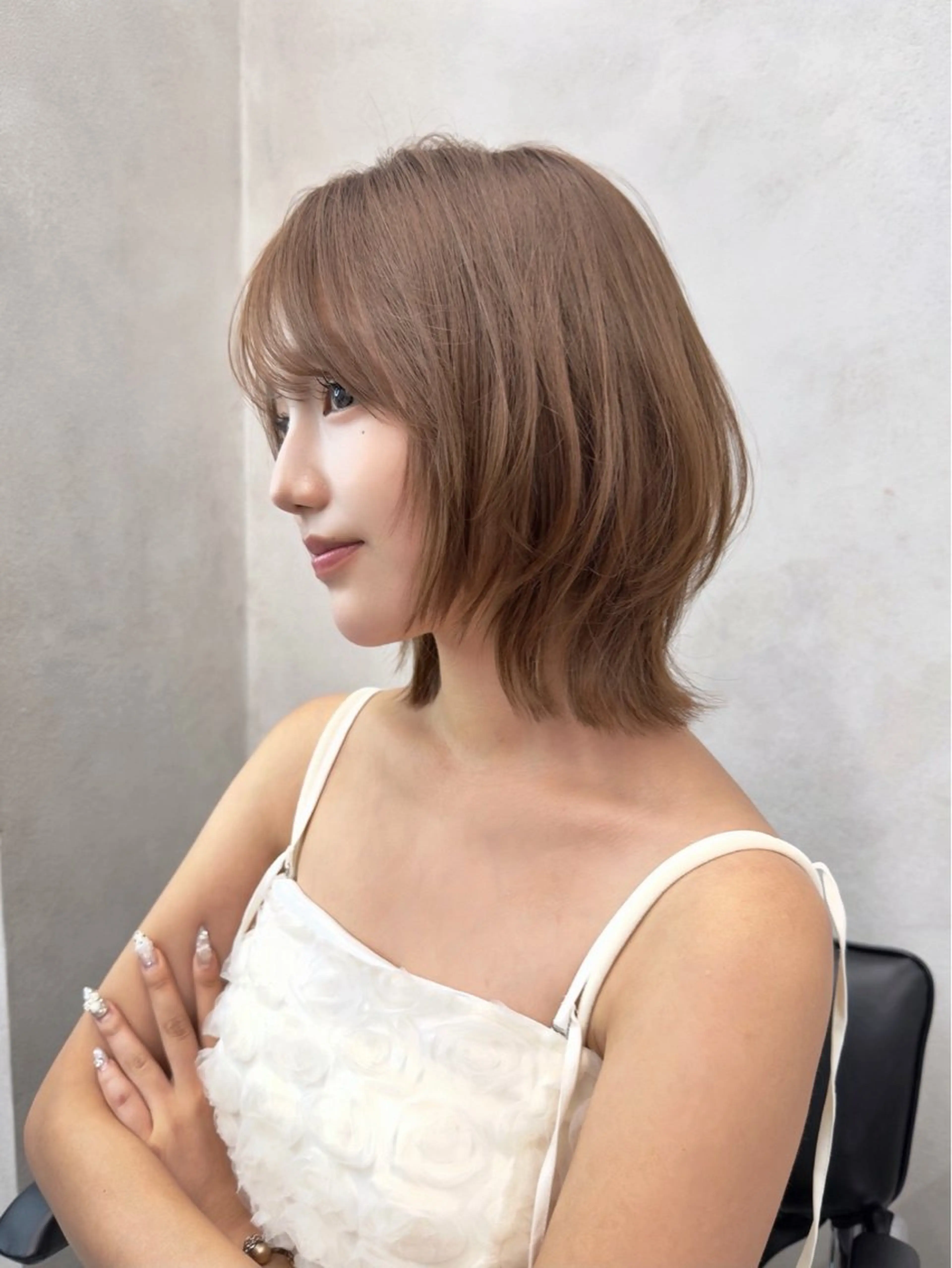 ミディアム 韓国風ヘア レイヤーカット 似合わせカット 森貝 洋亮のヘアスタイル