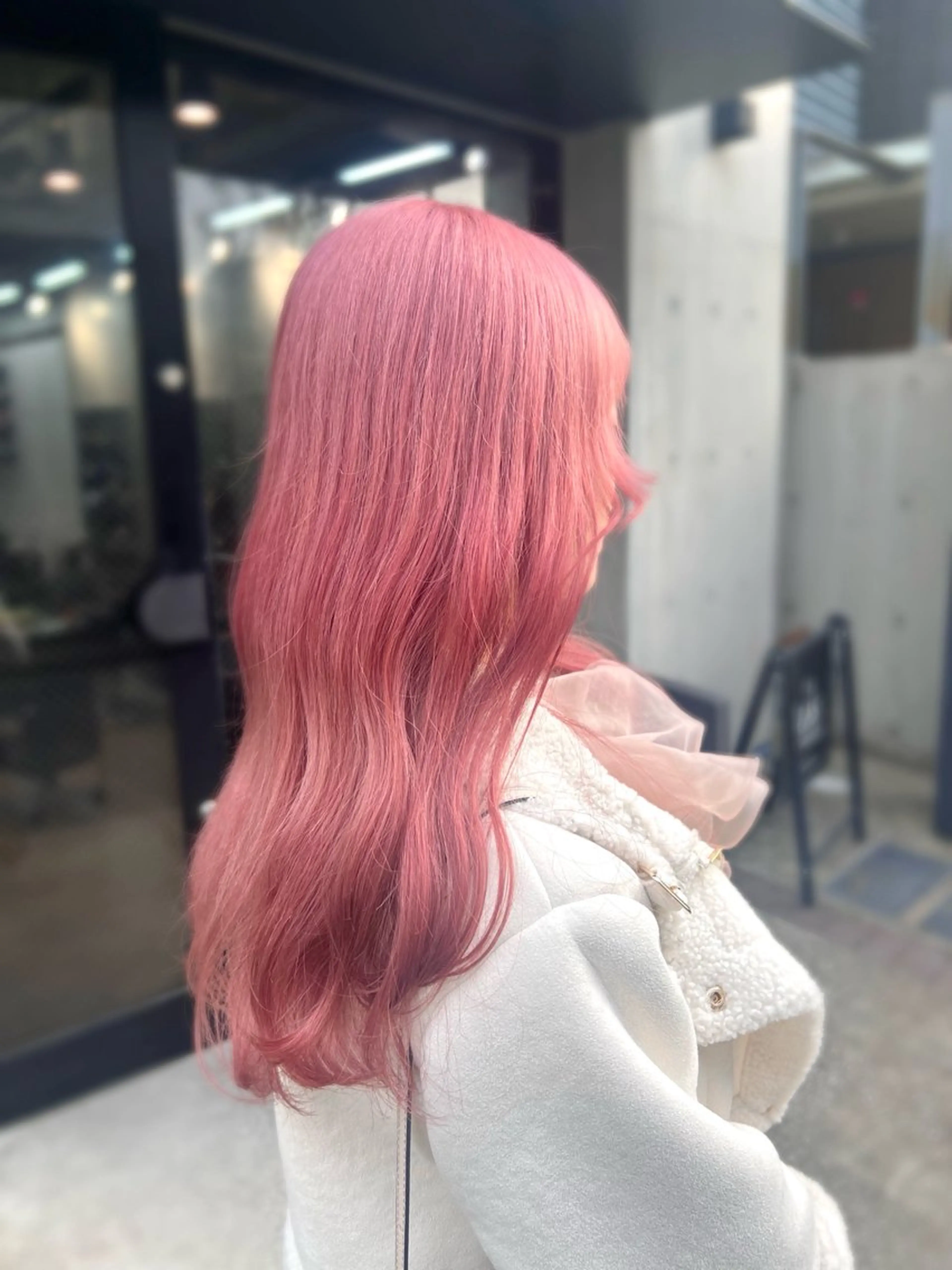 ロング カラー ブリーチ ケアブリーチ ハイトーンカラー ピンクカラー ヘアカラー トリートメント 透明感カラー ✨ 韓国艶髪💗菅原のヘアスタイル