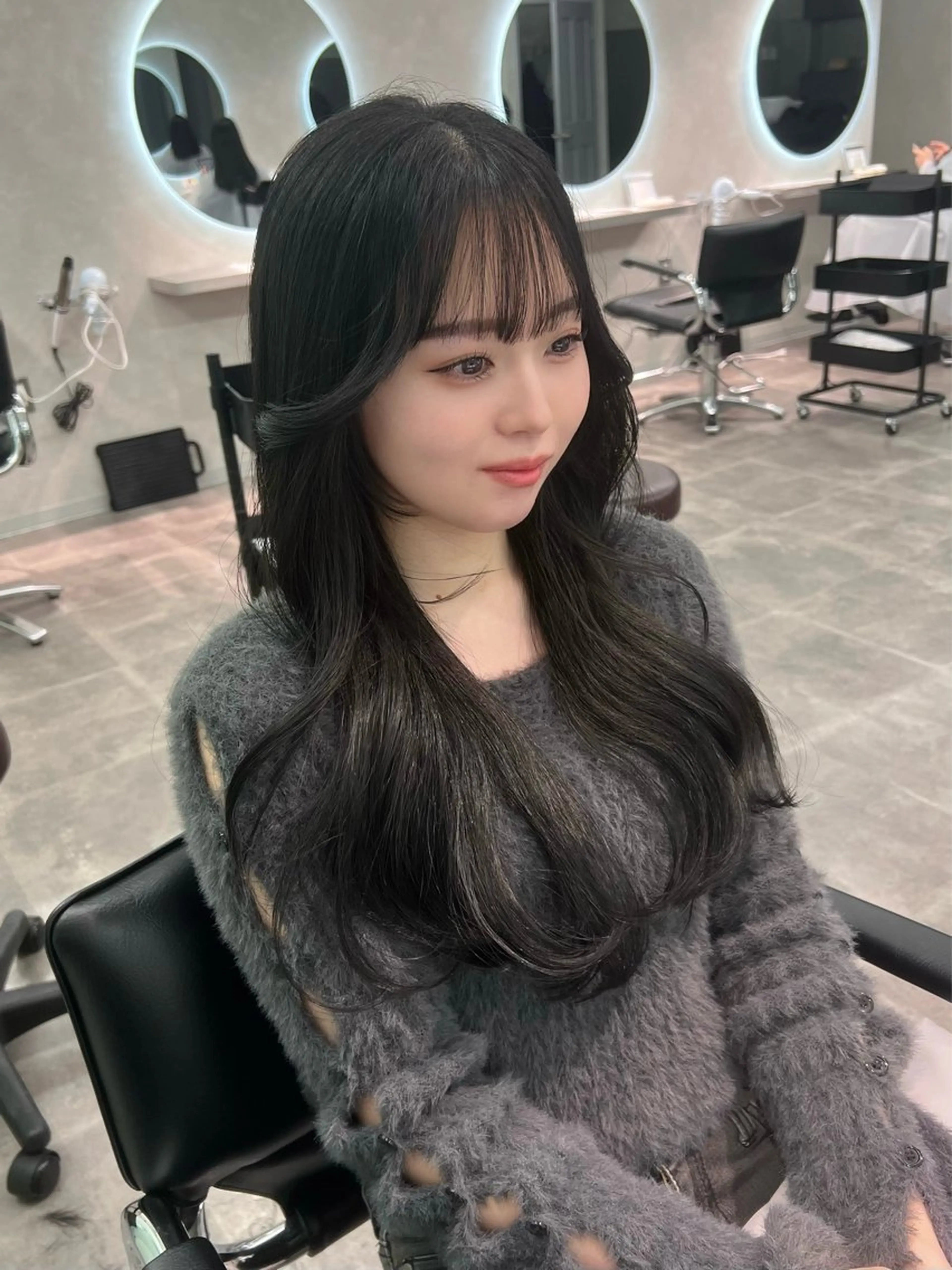 ロング カラー カット ヘアカラー トリートメント 韓国レイヤーカット 🇰🇷千葉のヘアスタイル